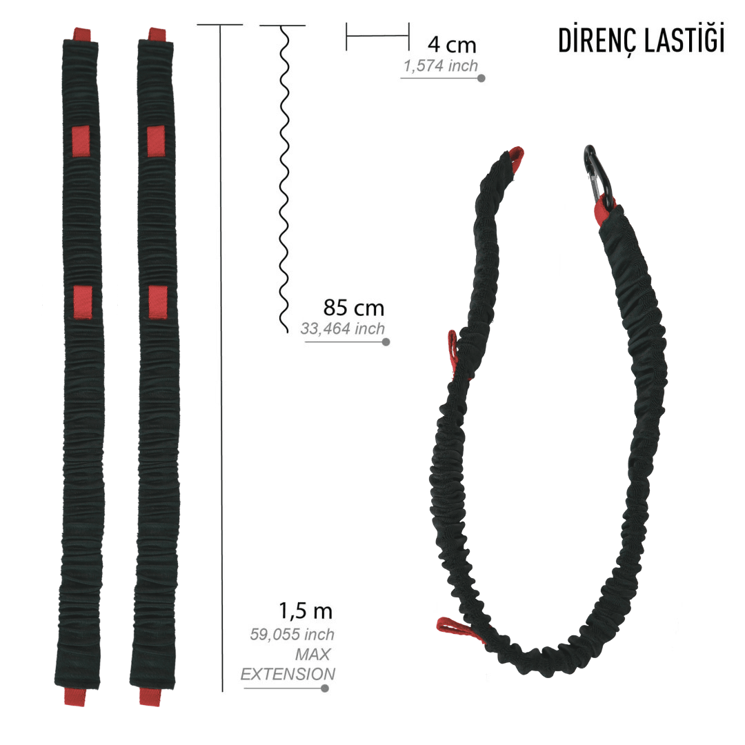 Rebuwo Çok fonksiyonlu Direnç Egzersiz Seti GYM Resistance Exercise Kit