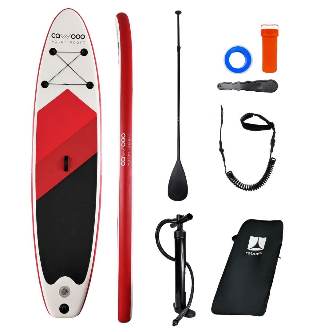 Cawooo SUP Şişme Sörf Tahtası Stand Up Paddle Board 78*320*15 cm Kırmızı