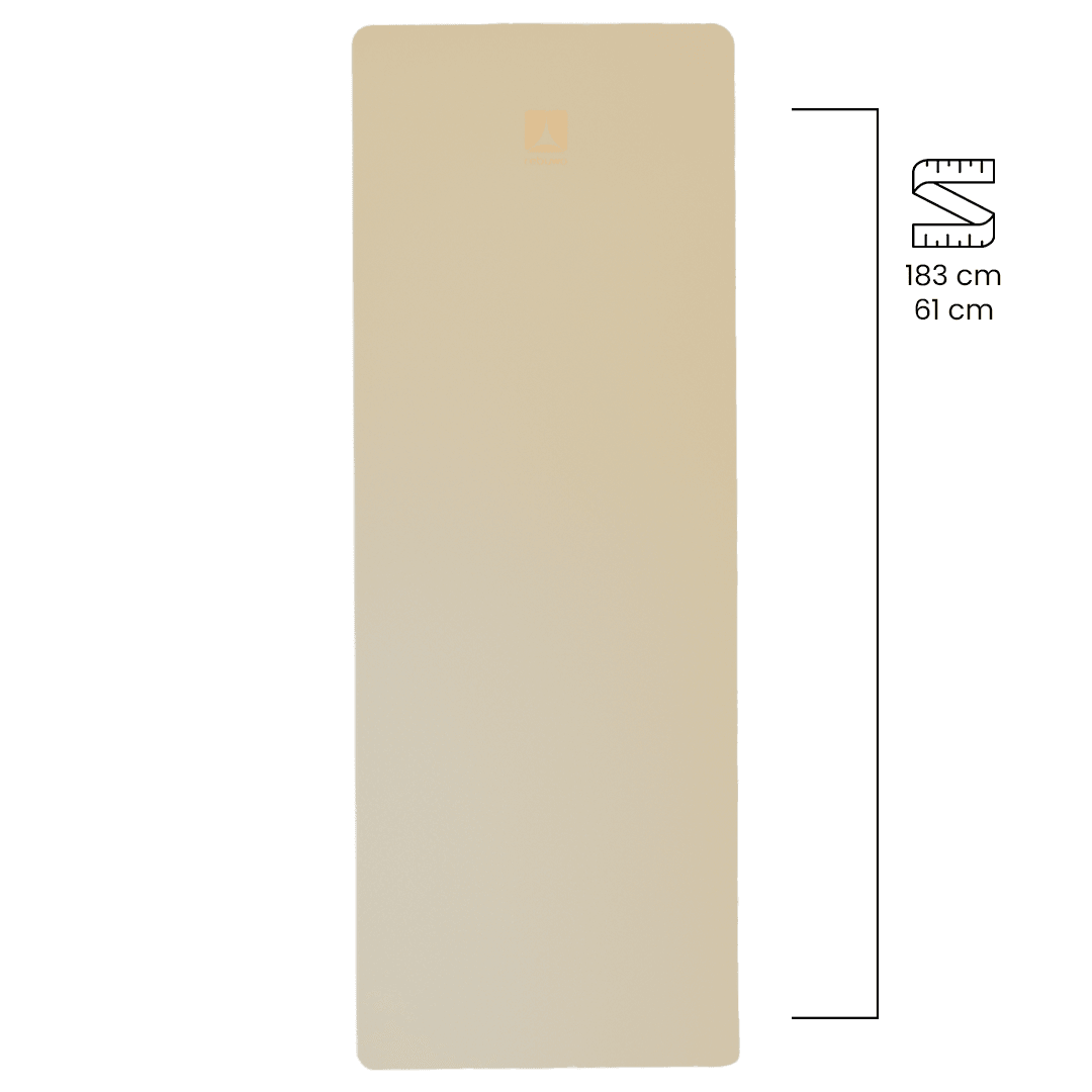 Rebuwo Çift Taraflı Armonia Yoga Pilates Matı 6mm Kaymaz Hafif Taşınabilir – Lila & Sarı (Butter Yellow)