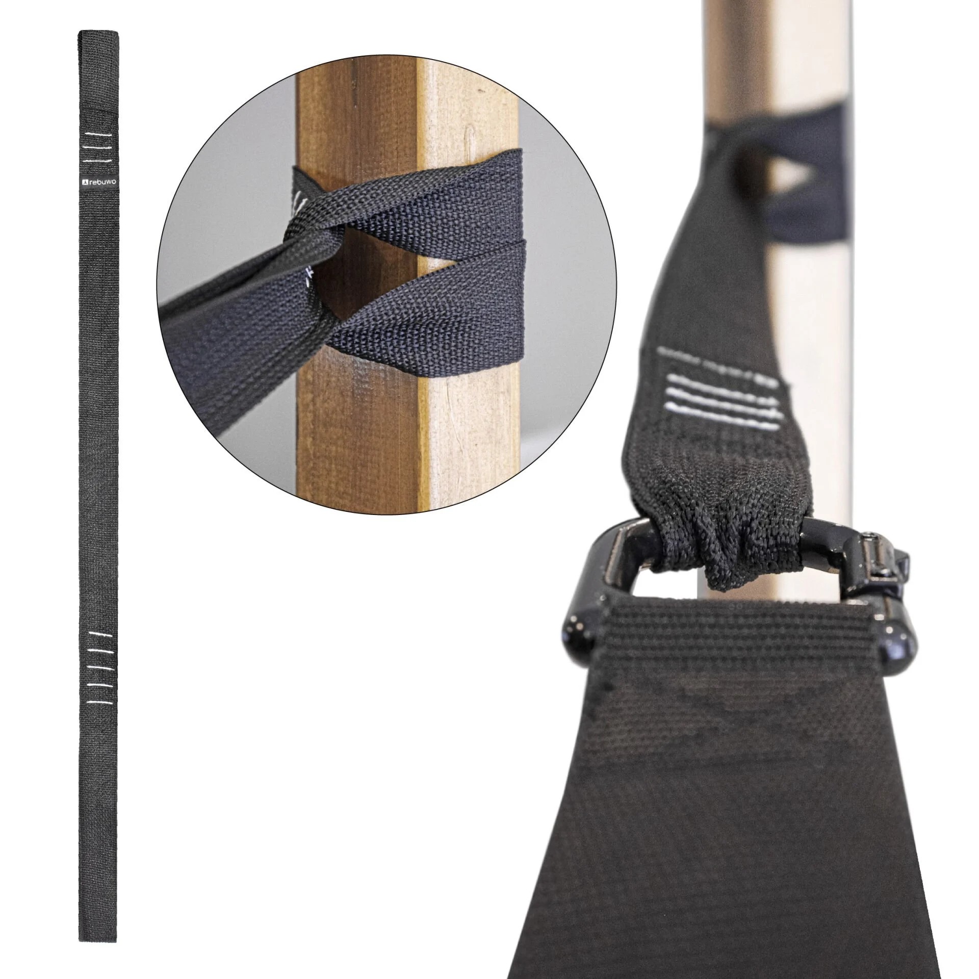 Rebuwo Suspension Trainer Cross Training Egzersiz Seti Açık Pembe