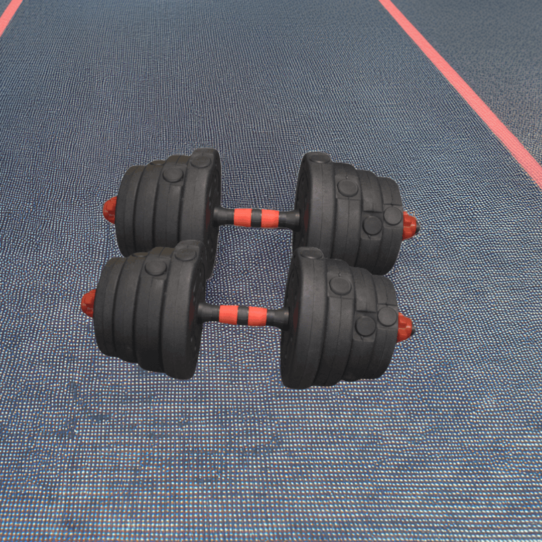 WOQES Çok Fonksiyonlu Ağırlık Antrenman Seti – Bench Sehpası+ 28 kg Dambıl/Bar Seti