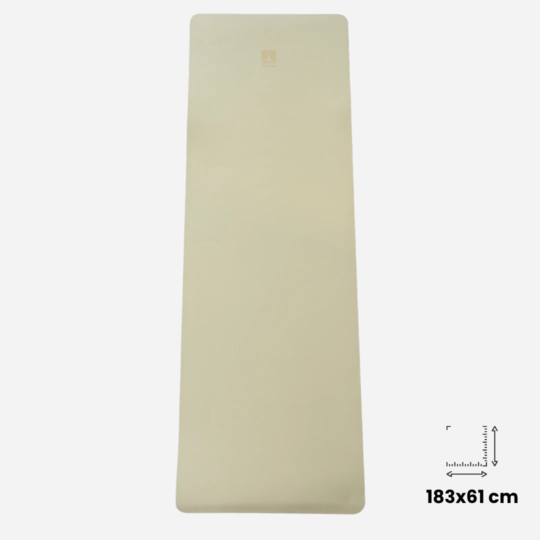 Rebuwo Çift Taraflı Armonia Yoga Pilates Matı 6mm Kaymaz Hafif Taşınabilir – Lila & Sarı (Butter Yellow)