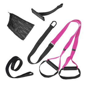 Rebuwo Suspension Trainer Cross Training Egzersiz Seti Açık Pembe