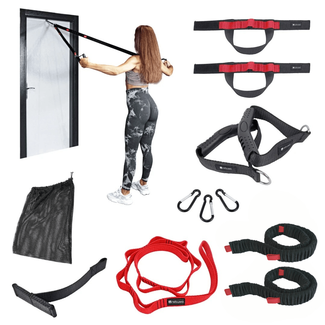 Rebuwo Çok fonksiyonlu Direnç Egzersiz Seti GYM Resistance Exercise Kit