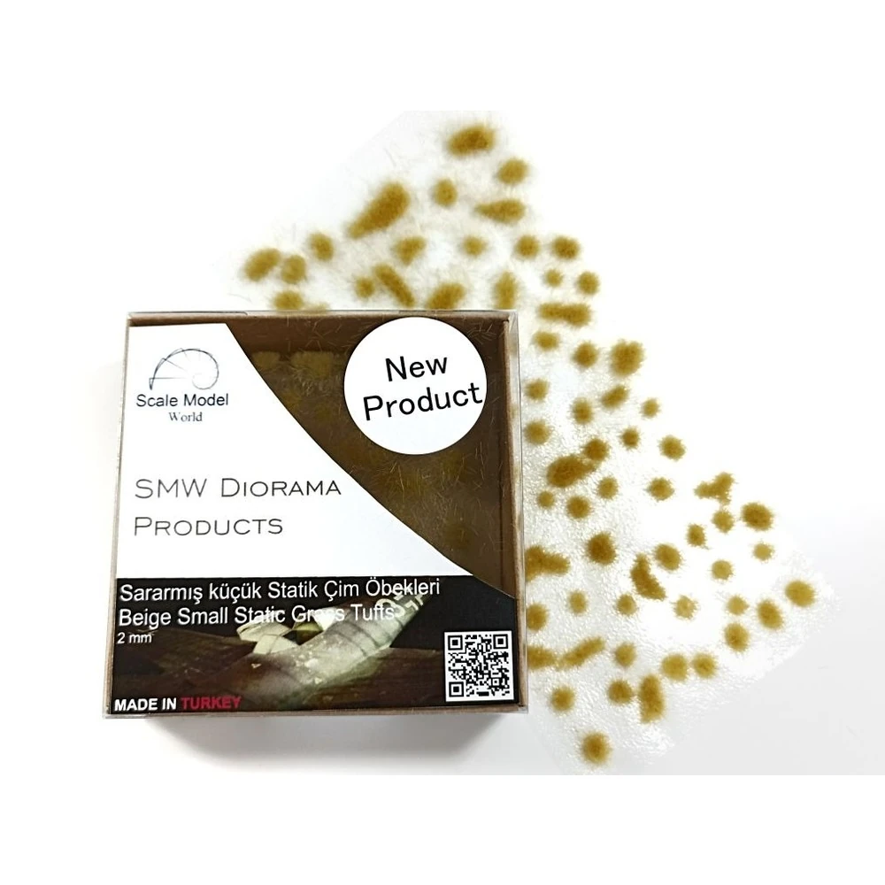SMW Statik Çim Öbekleri 2mm Sararmış Küçük (Kendinden Yapışkanlı)