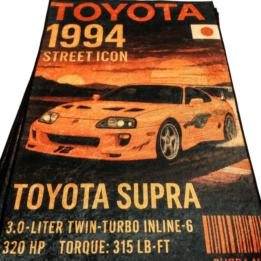 Toyota Supra 1994 Halı (60x90 cm) – Sokakların Efsanesi Dekoratif Halı