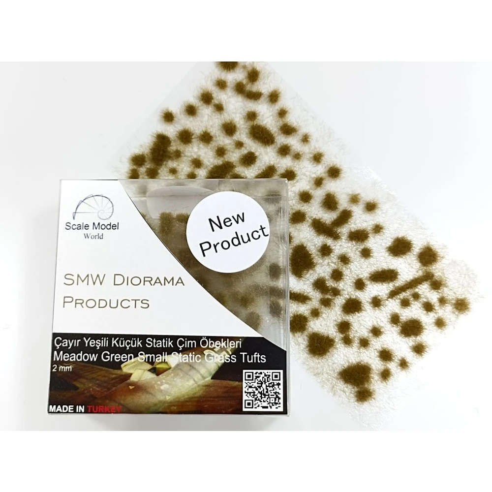 SMW Statik Çim Öbekleri 2mm Koyu Yeşil Küçük (Kendinden Yapışkanlı)