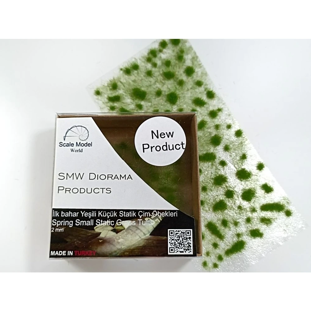 SMW Statik Çim Öbekleri 2mm İlk Bahar Yeşili Küçük (Kendinden Yapışkanlı)