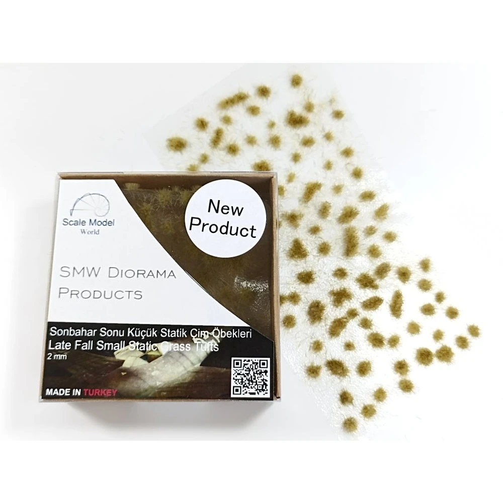 SMW Statik Çim Öbekleri 2mm Sonbahar Sonu Küçük (Kendinden Yapışkanlı)