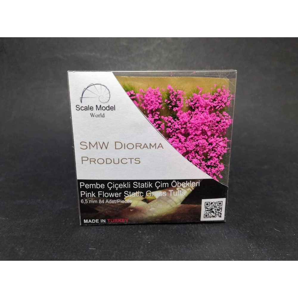 SMW Pembe Çiçekli Statik Çim Öbeği 6,5 mm