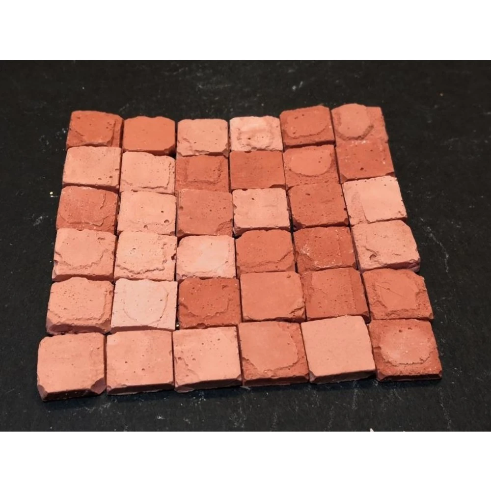 1/35 Kırmızı Doğal Taş Görünümlü Zemin Karosu