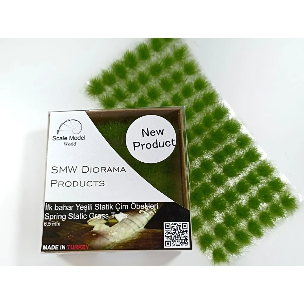 SMW Statik Çim Öbeği 6,5 mm İlkbahar Yeşili (Kendinden Yapışkanlı)