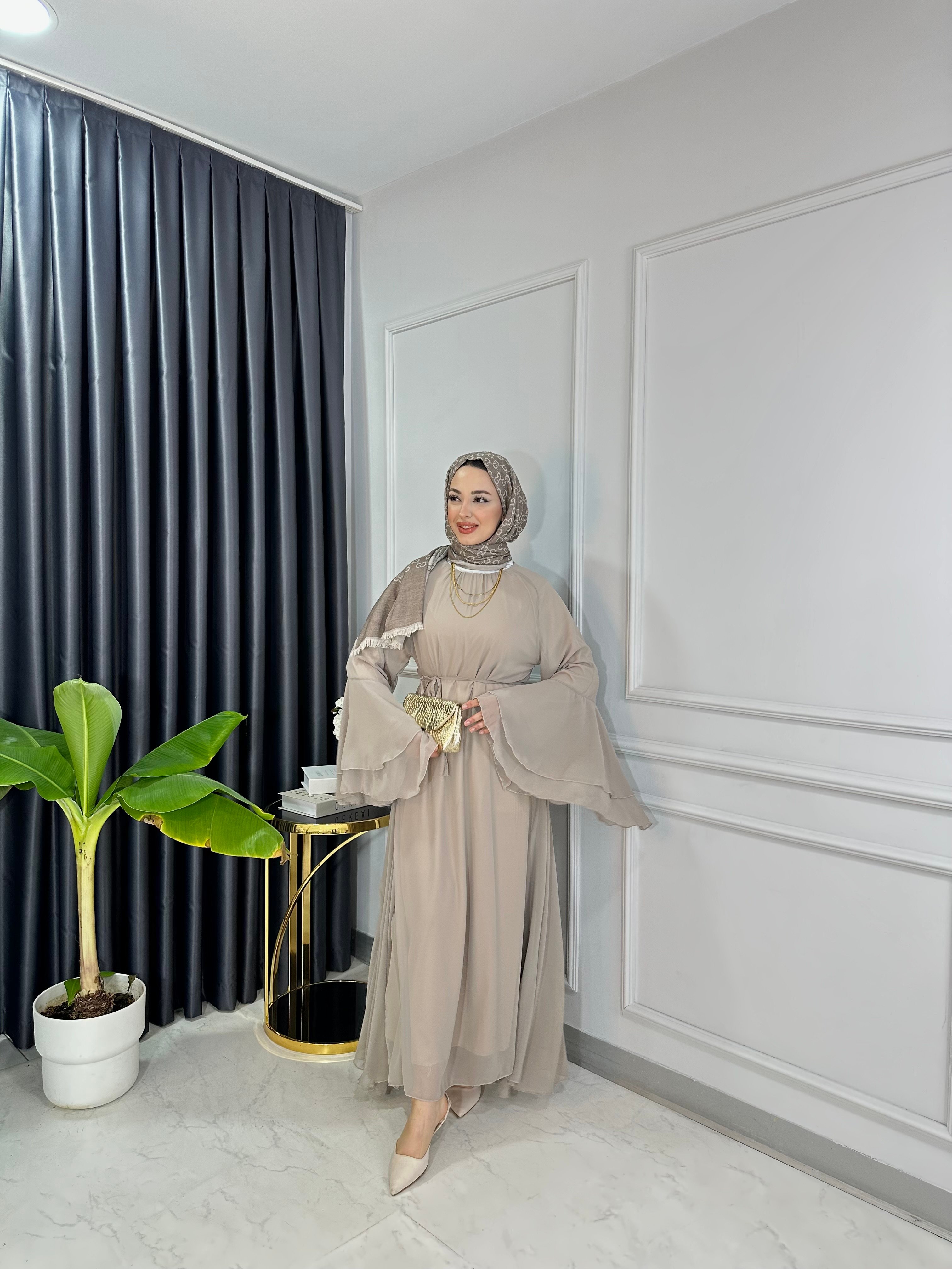 Mira Şifon Elbise - TAŞ
