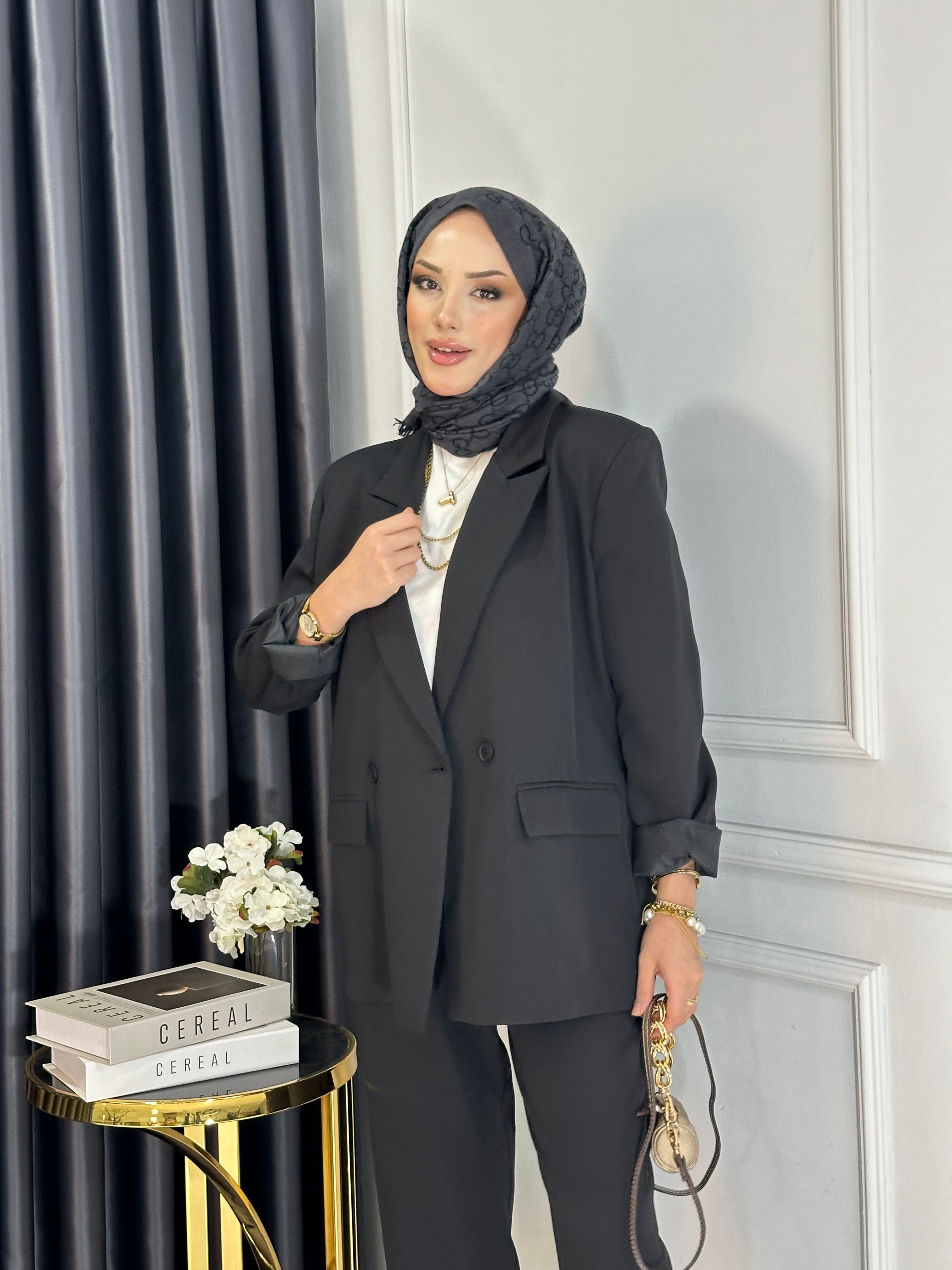 Zara Muadili Ceket Takım - Siyahh