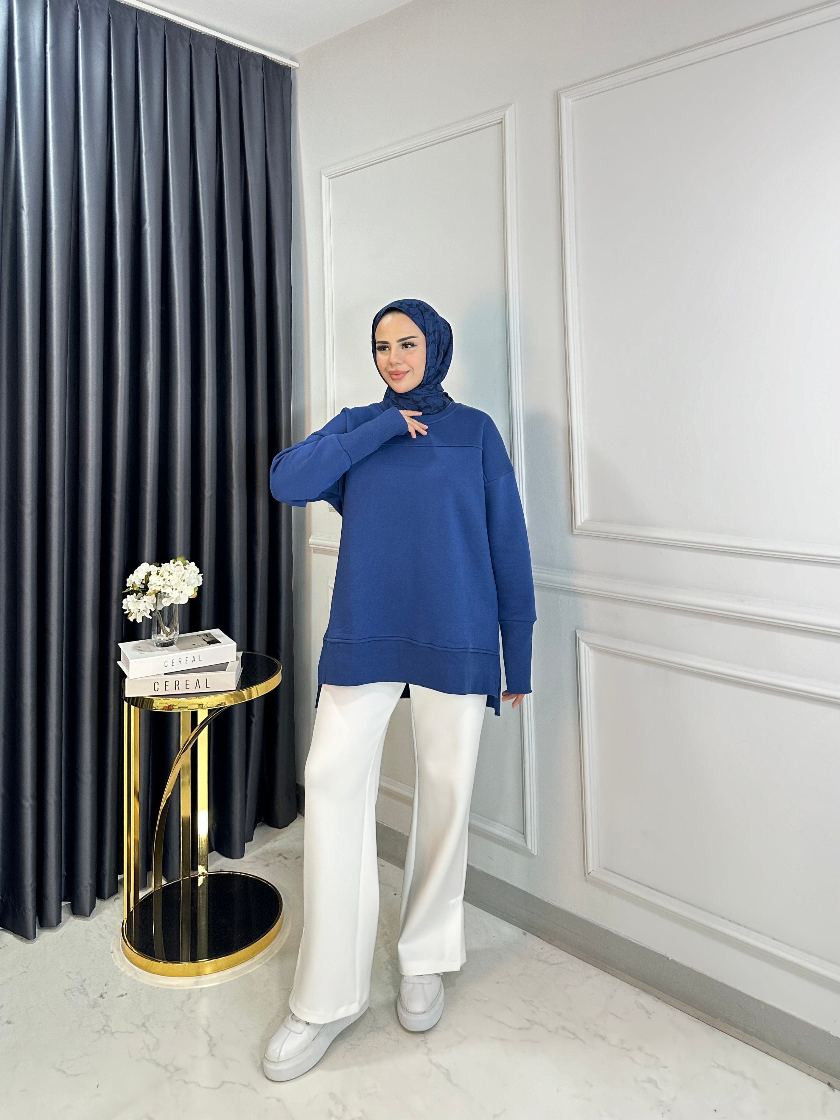 Oversize Şardonlu Sweat