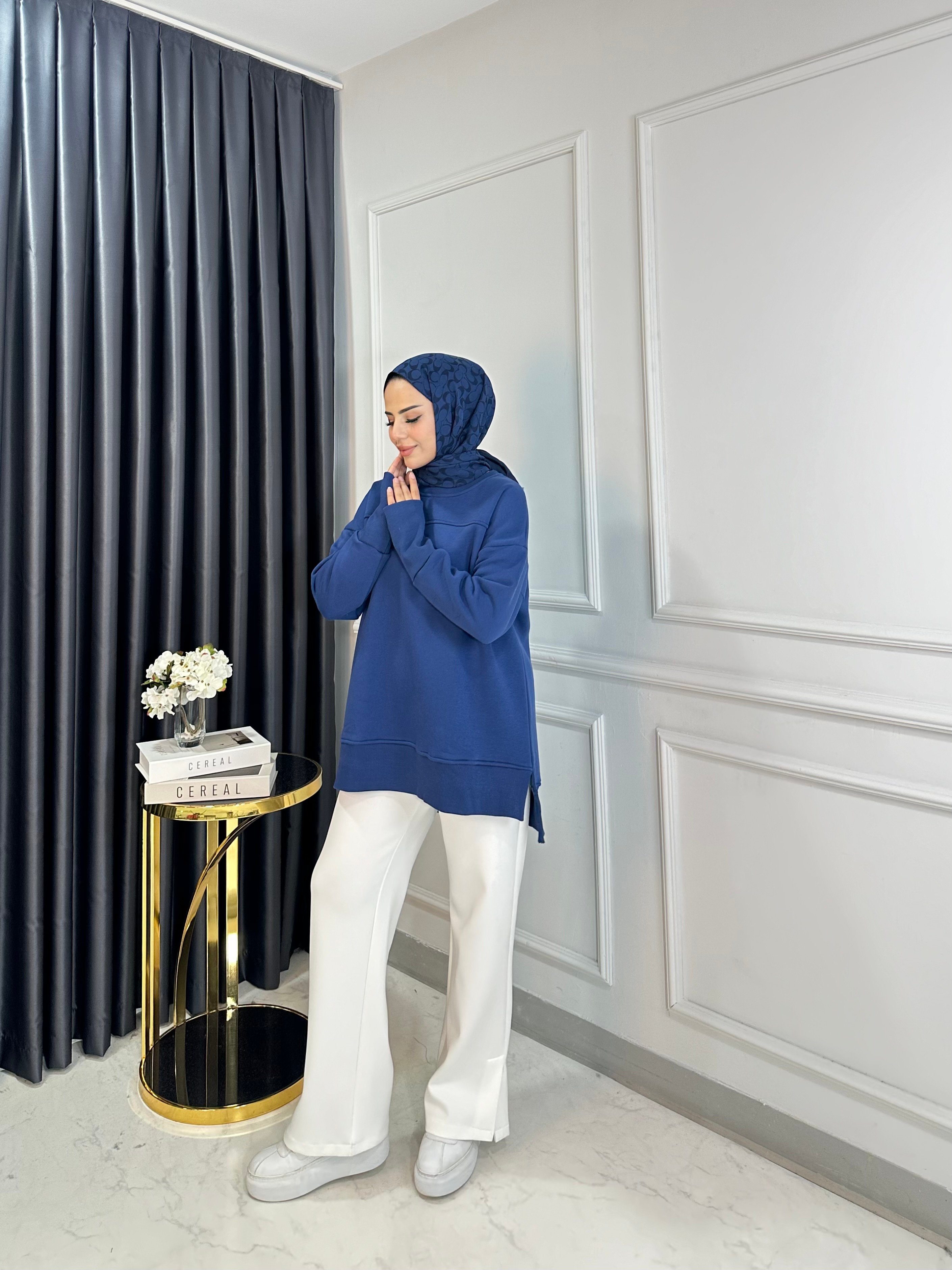 Oversize Şardonlu Sweat