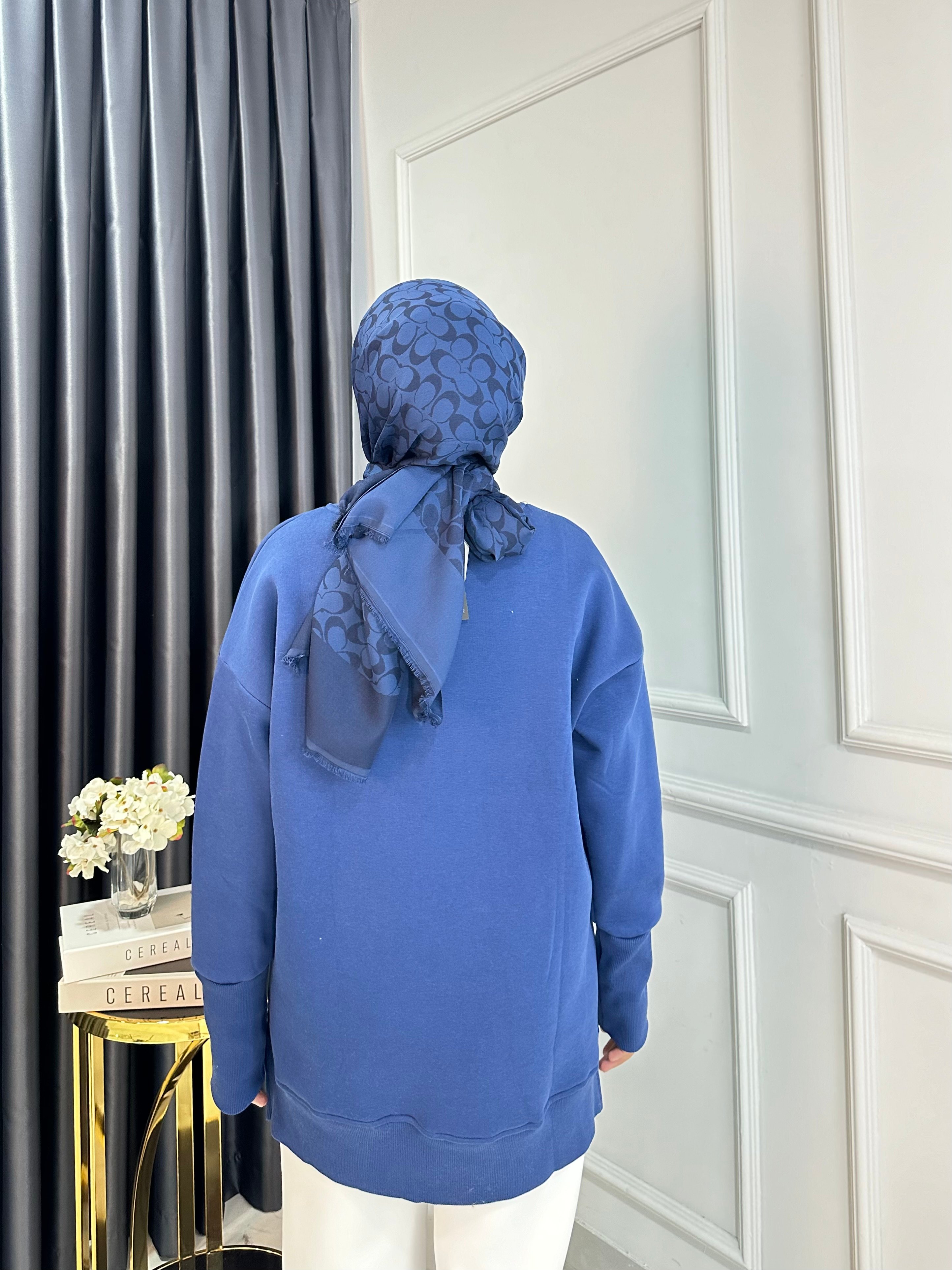 Oversize Şardonlu Sweat