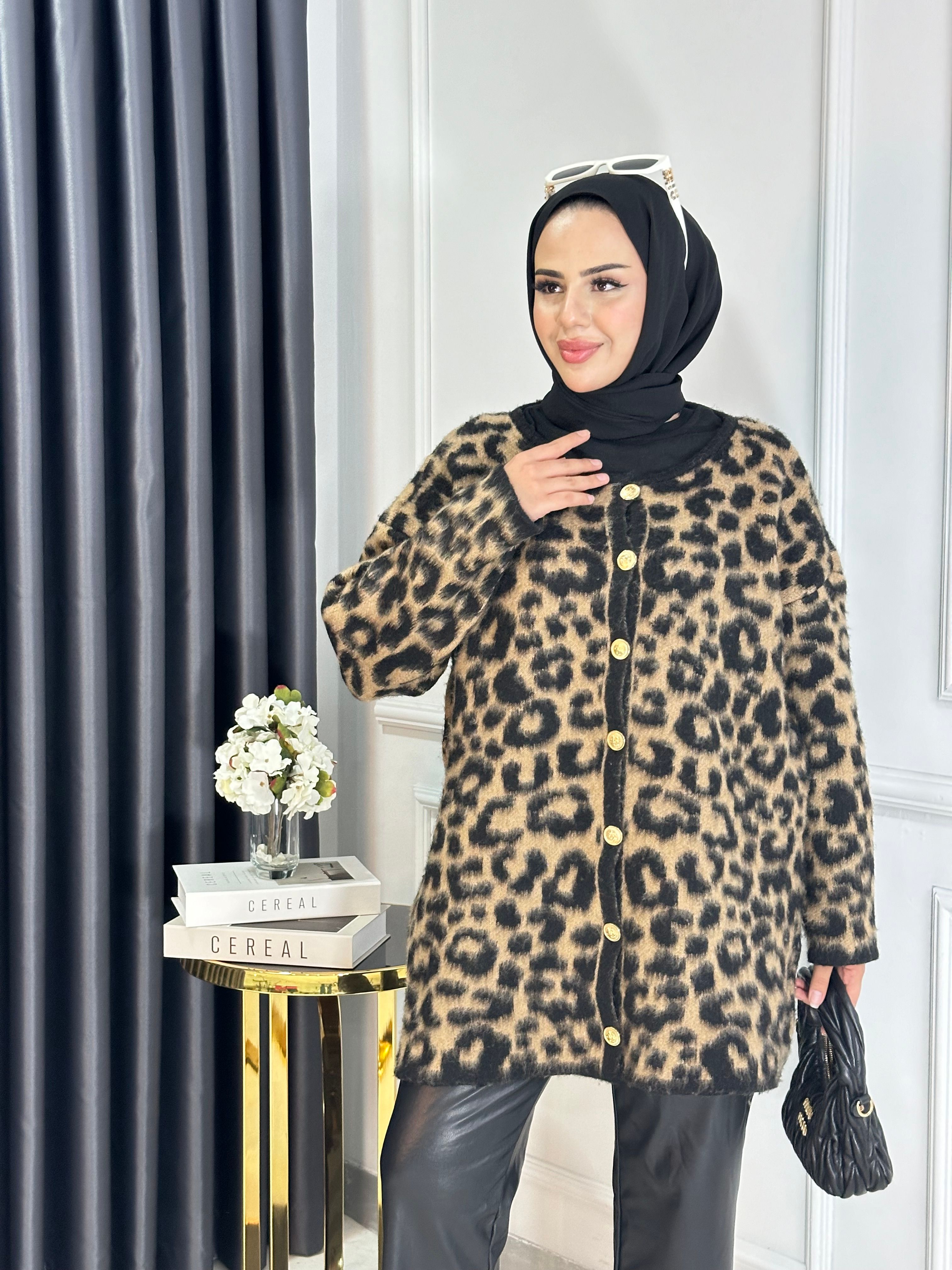 Leopar Yün Hırka