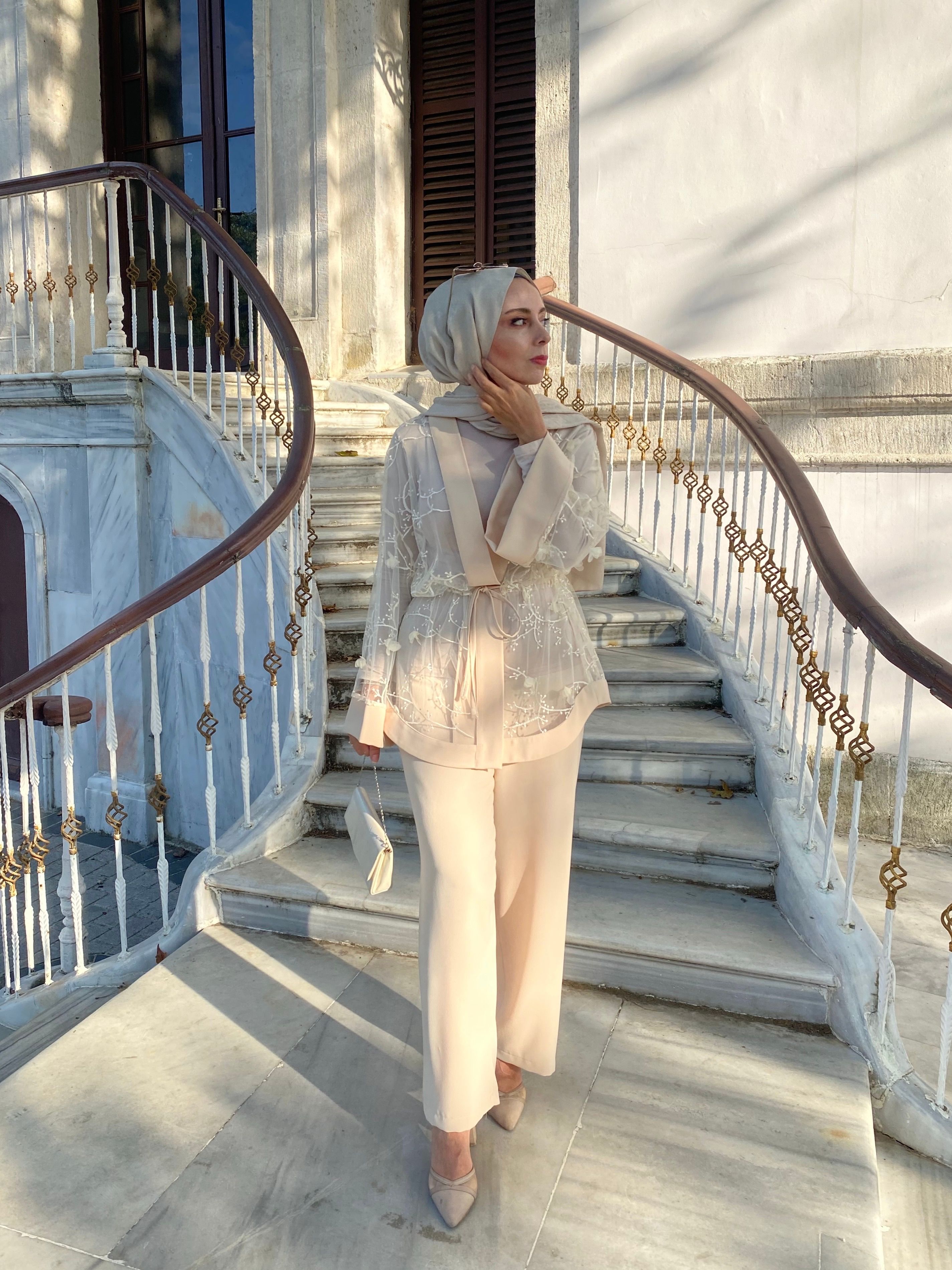 3’lü Tül Kimono Takım