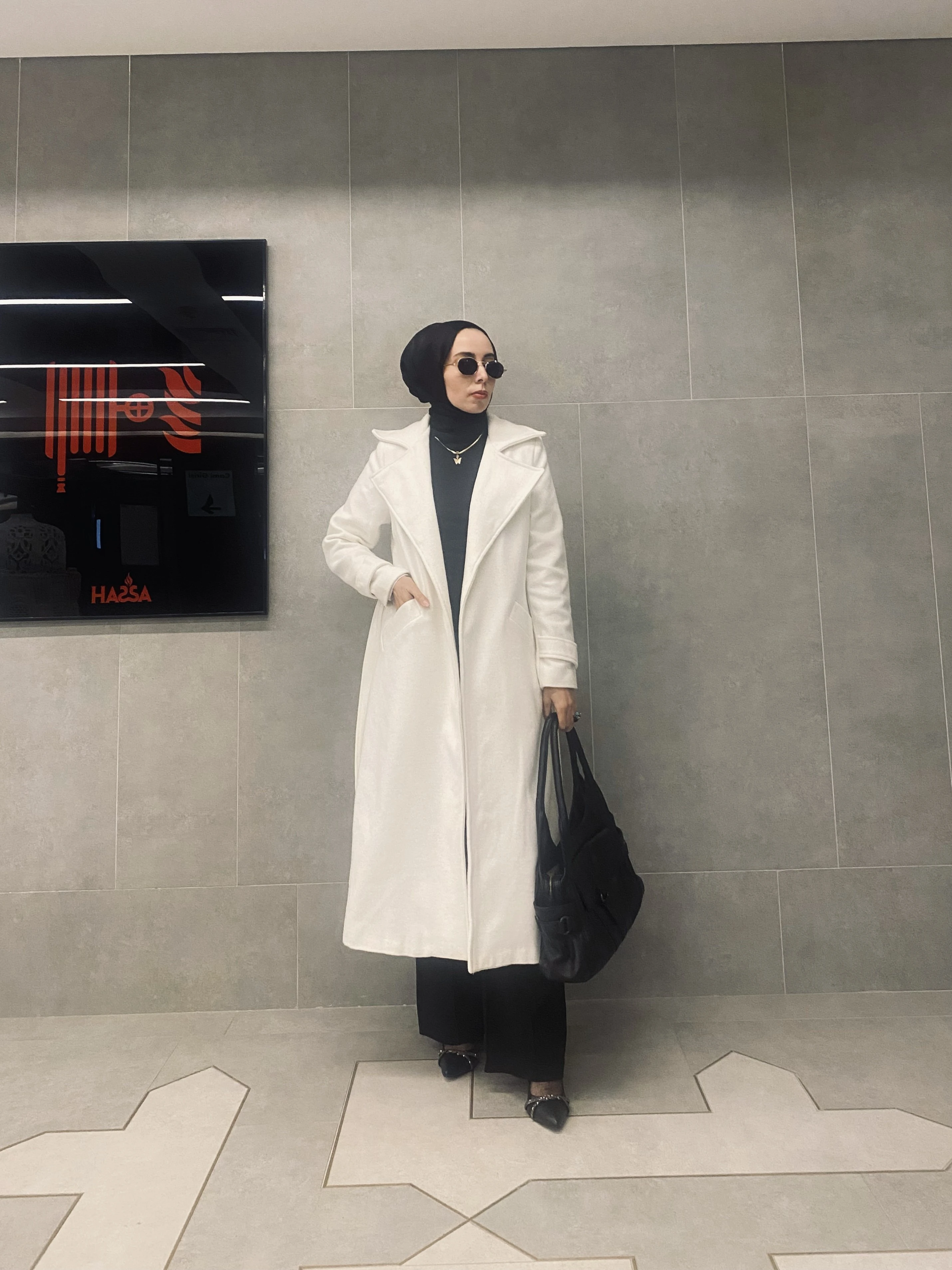 Geniş Yaka Kaşe Kaban