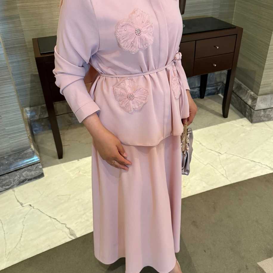 Gül detay dantel takım 