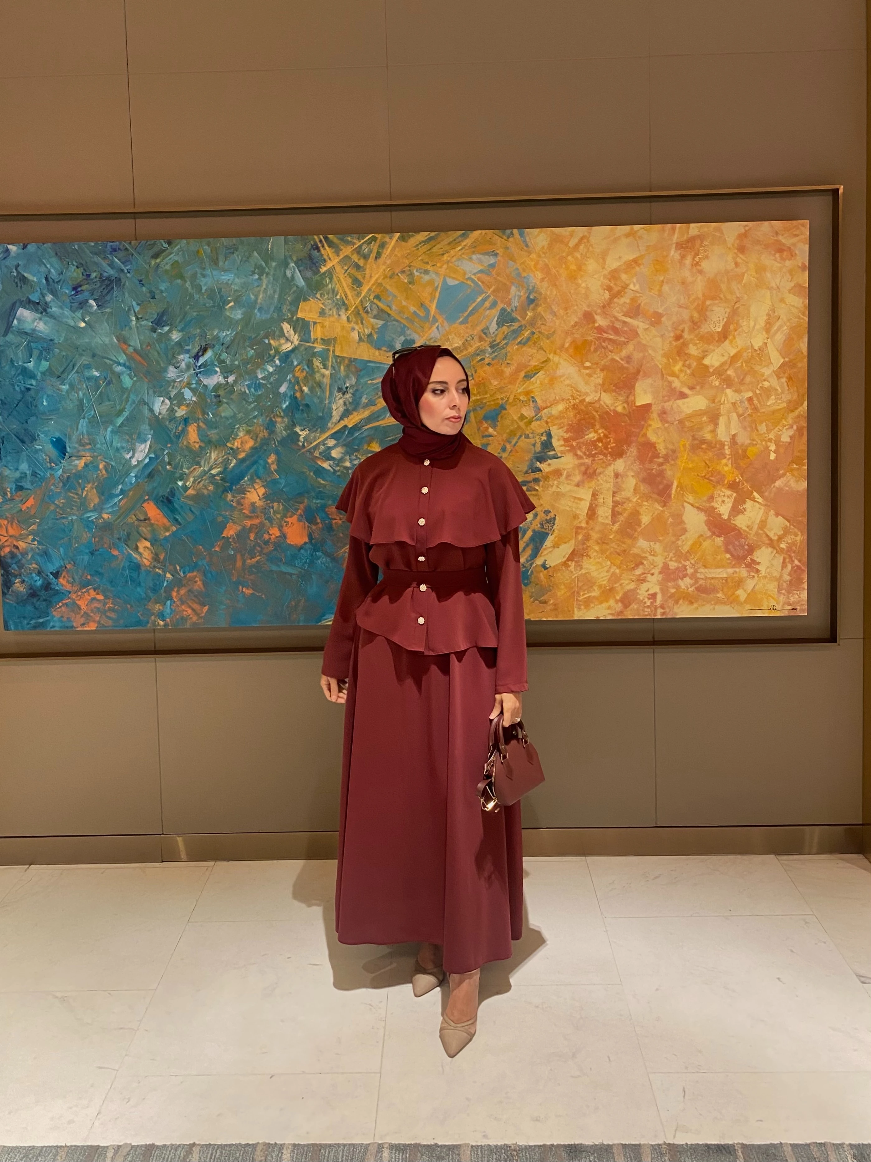 pelerinli etek takım 