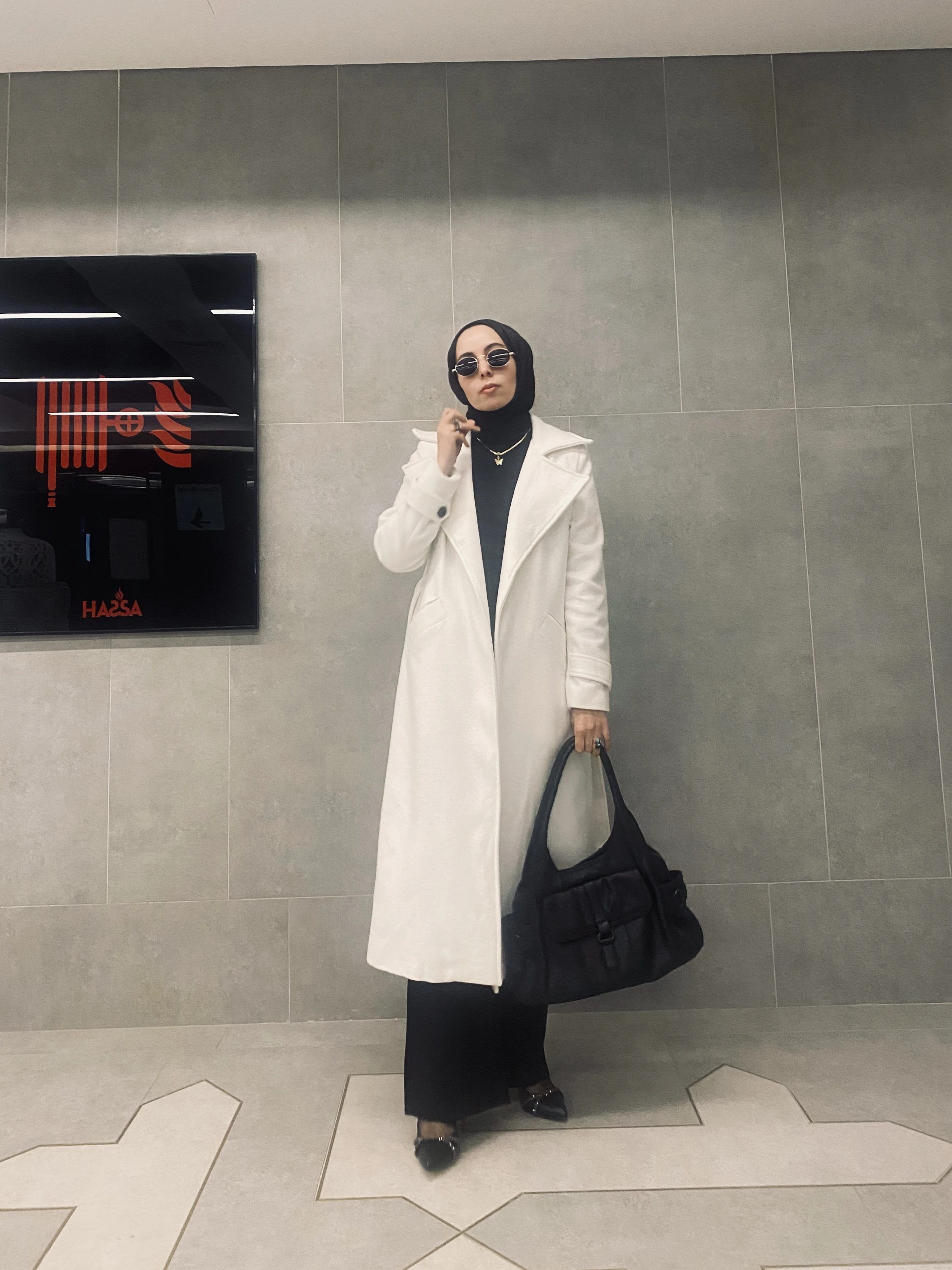 Geniş Yaka Kaşe Kaban