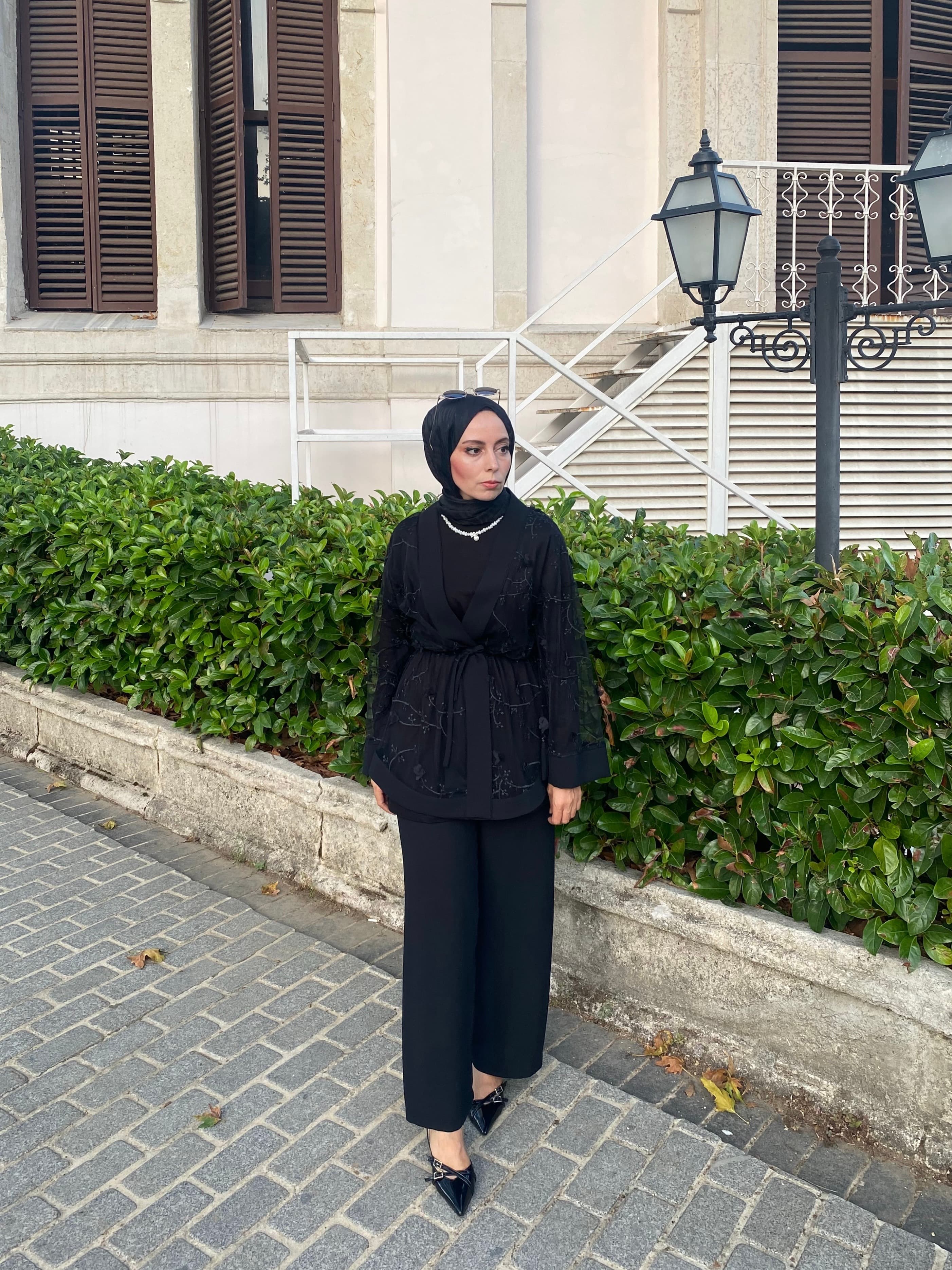 3’lü Tül Kimono Takım