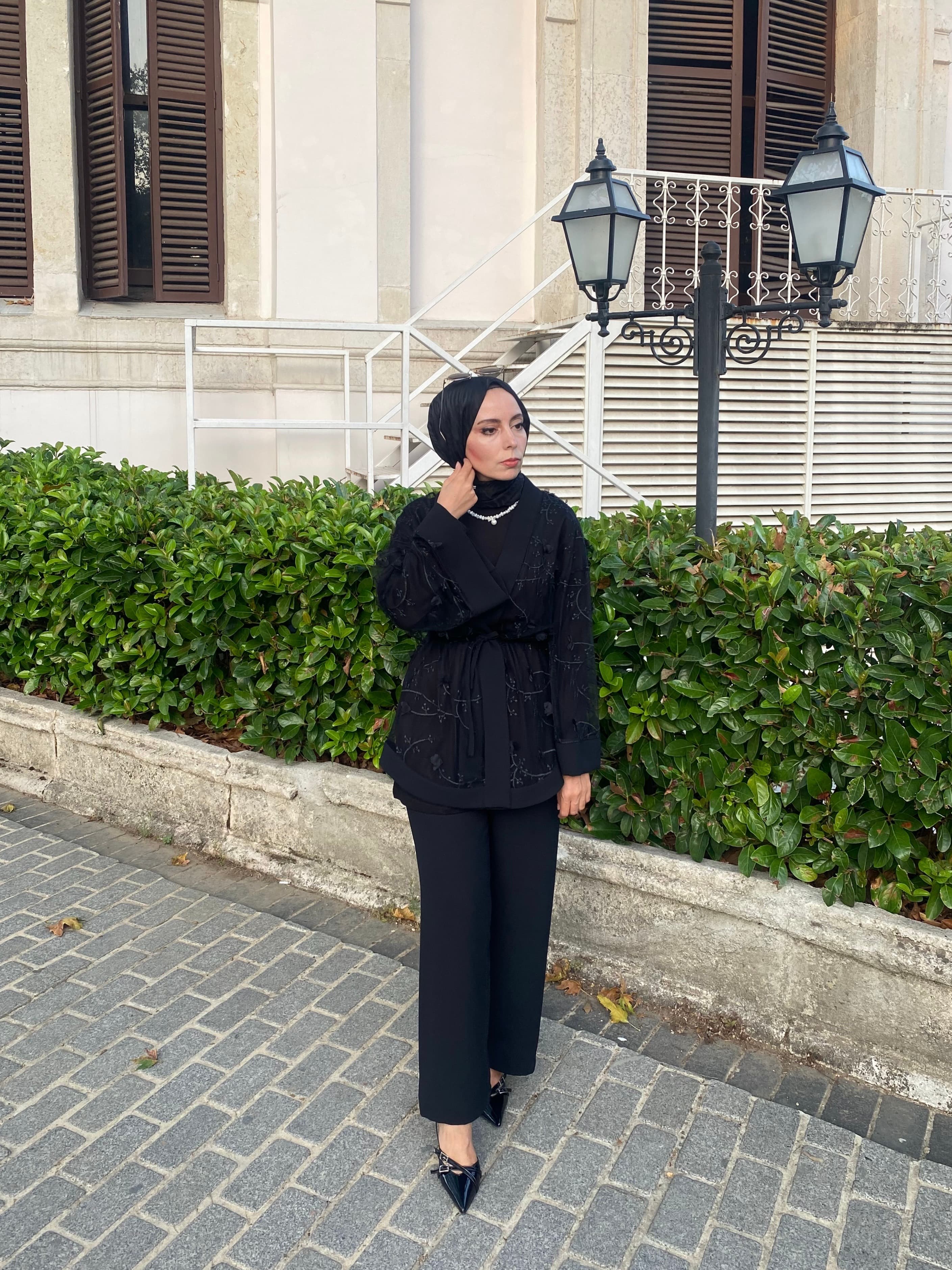 3’lü Tül Kimono Takım