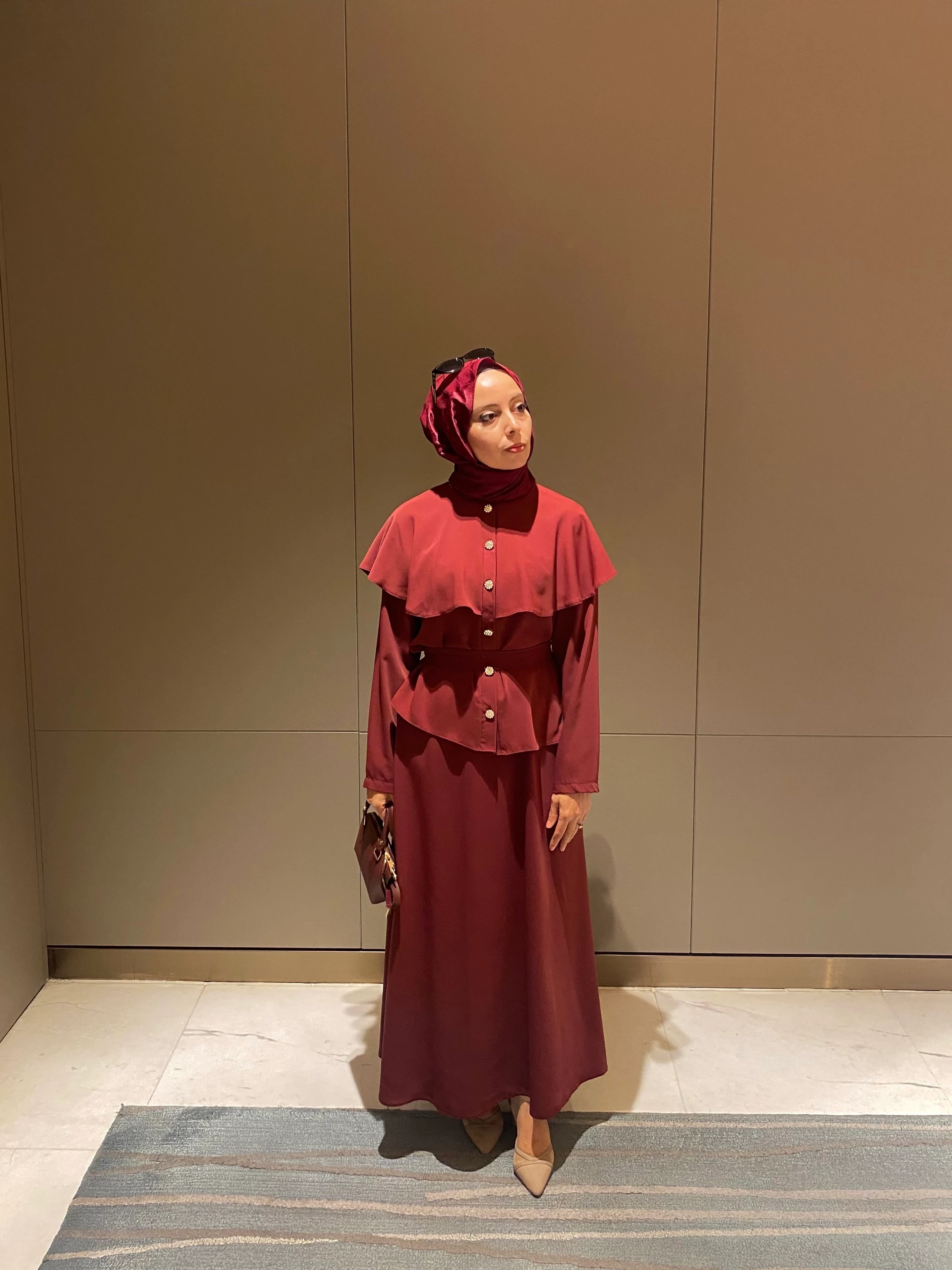 pelerinli etek takım 