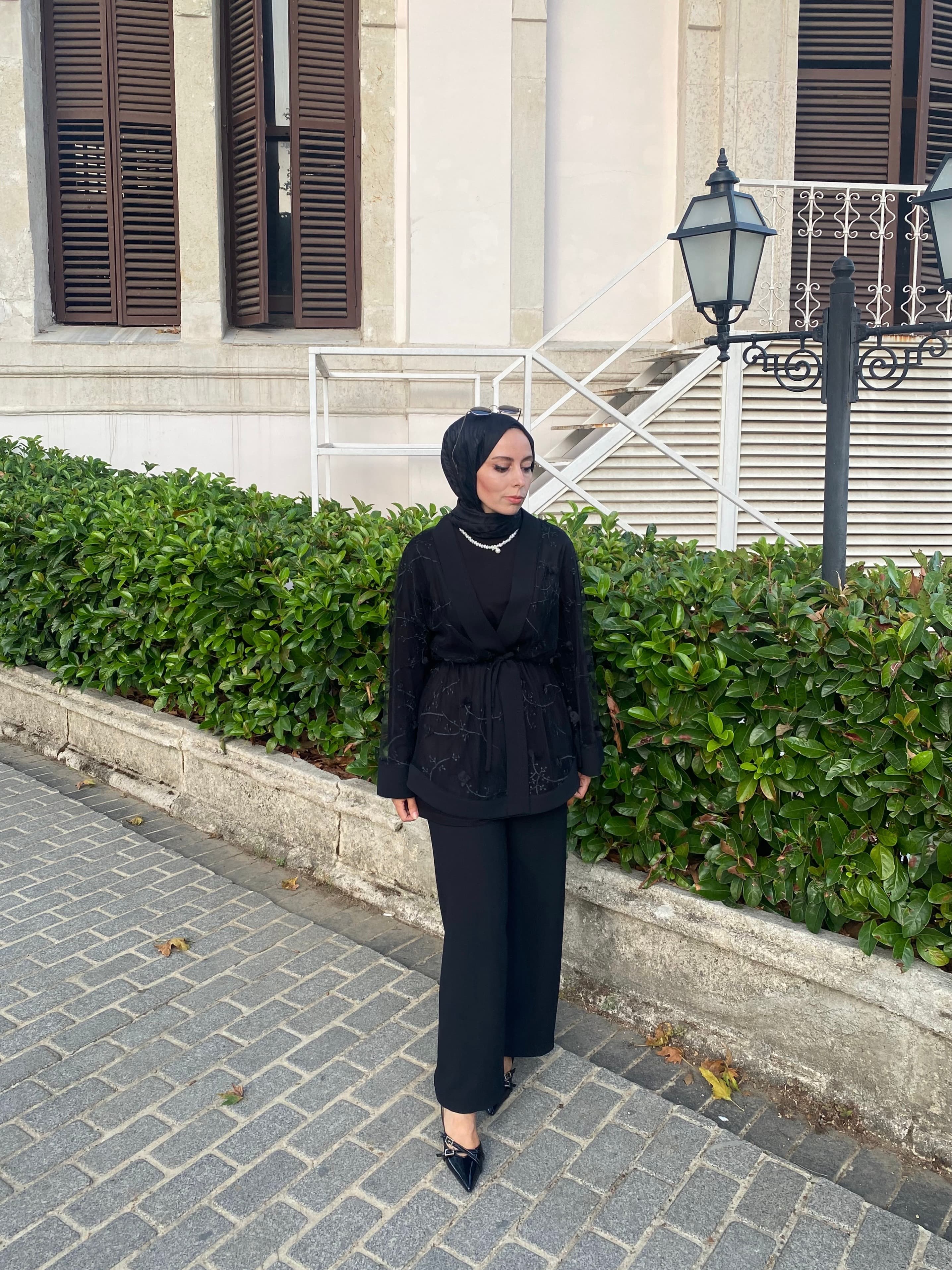 3’lü Tül Kimono Takım