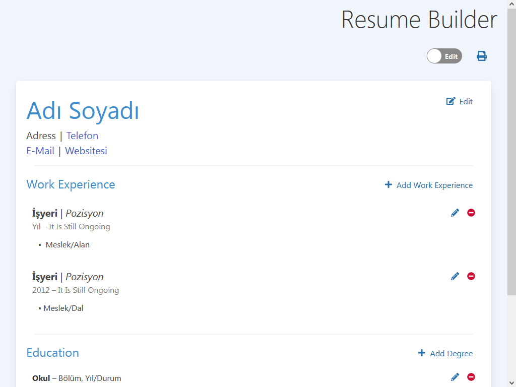 Resume Builder