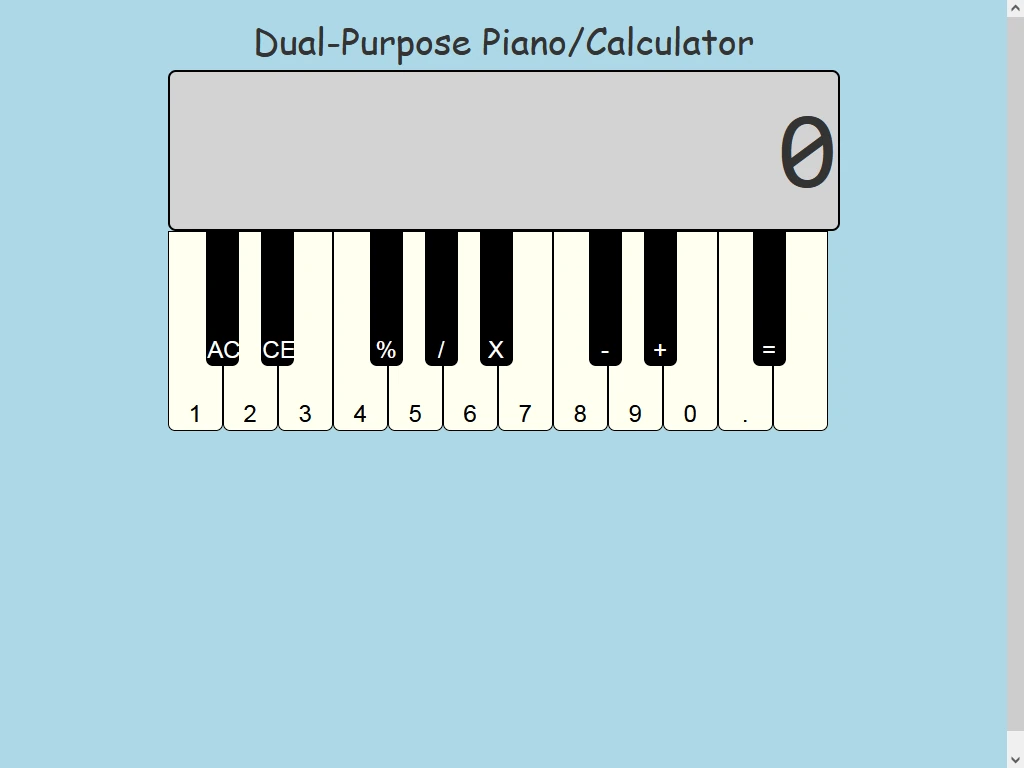  Dual-Purpose Piano/Calculator 