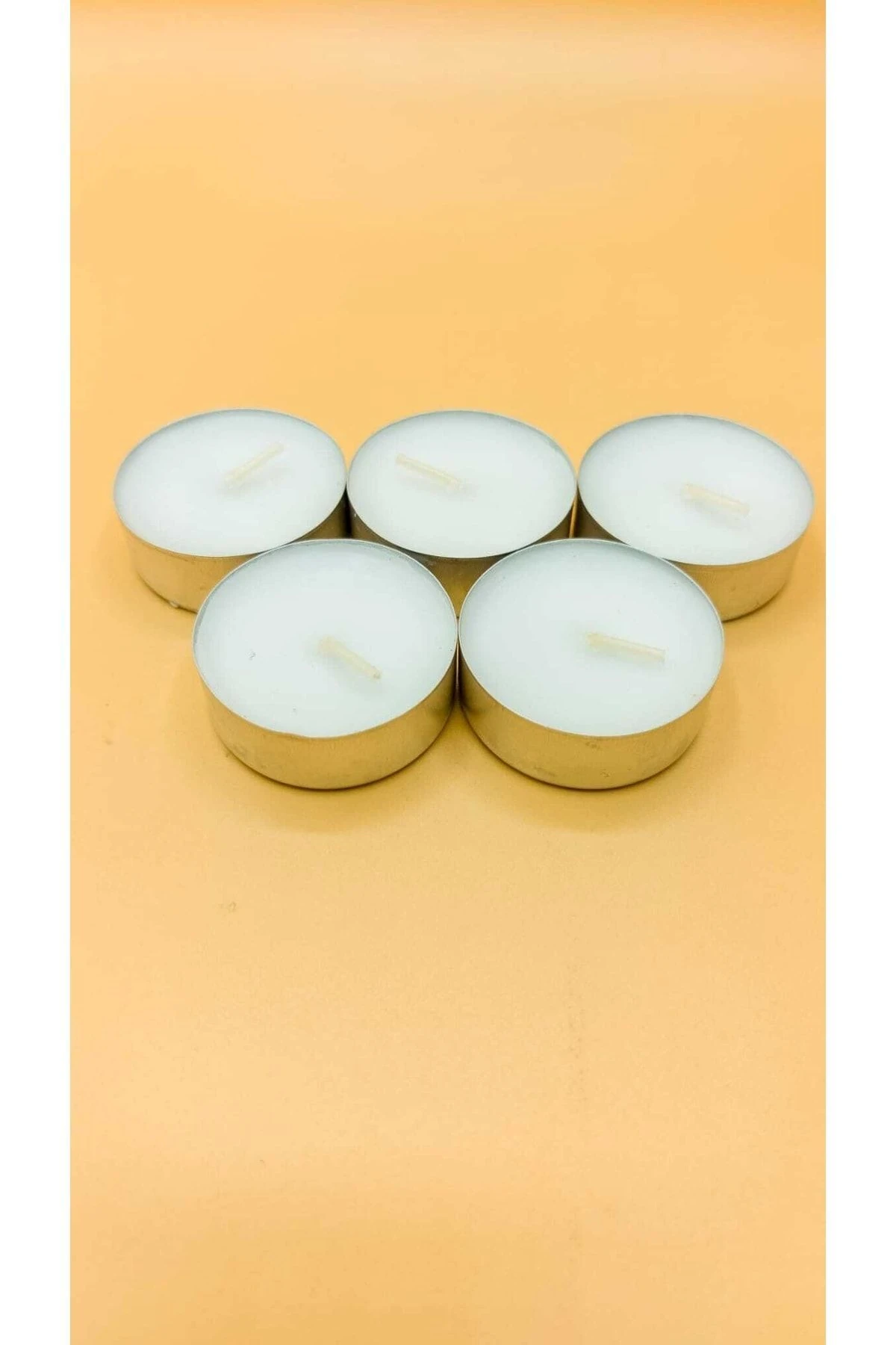 Tealight Mum-buhurdanlık Mini Boy Soya Parafinli 50 Adet Beyaz(YÜKSEK KALİTE)
