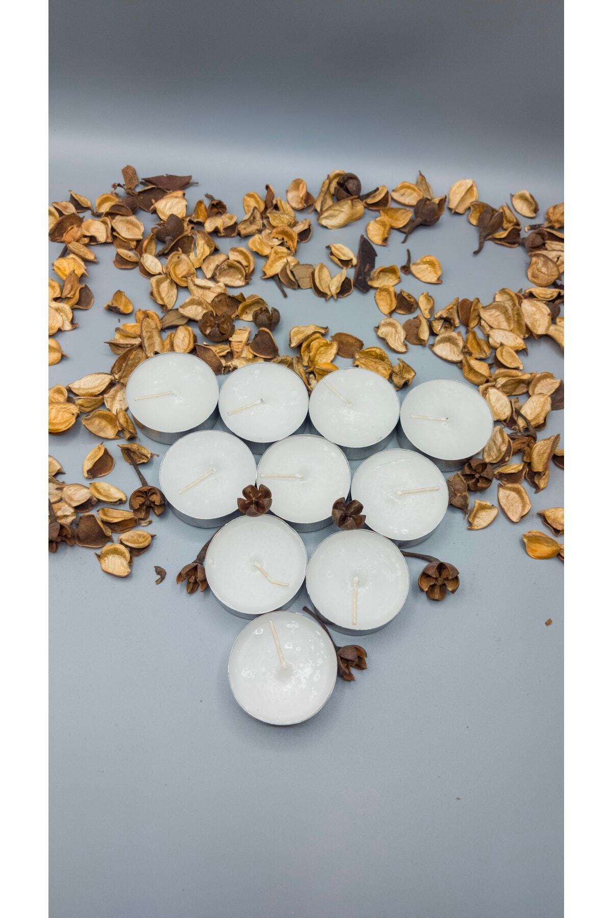 Tealight Mum Maxi Boy Soya Parafinli 600 Adet Beyaz, Dekoratif Orta Boy Tealight Mum