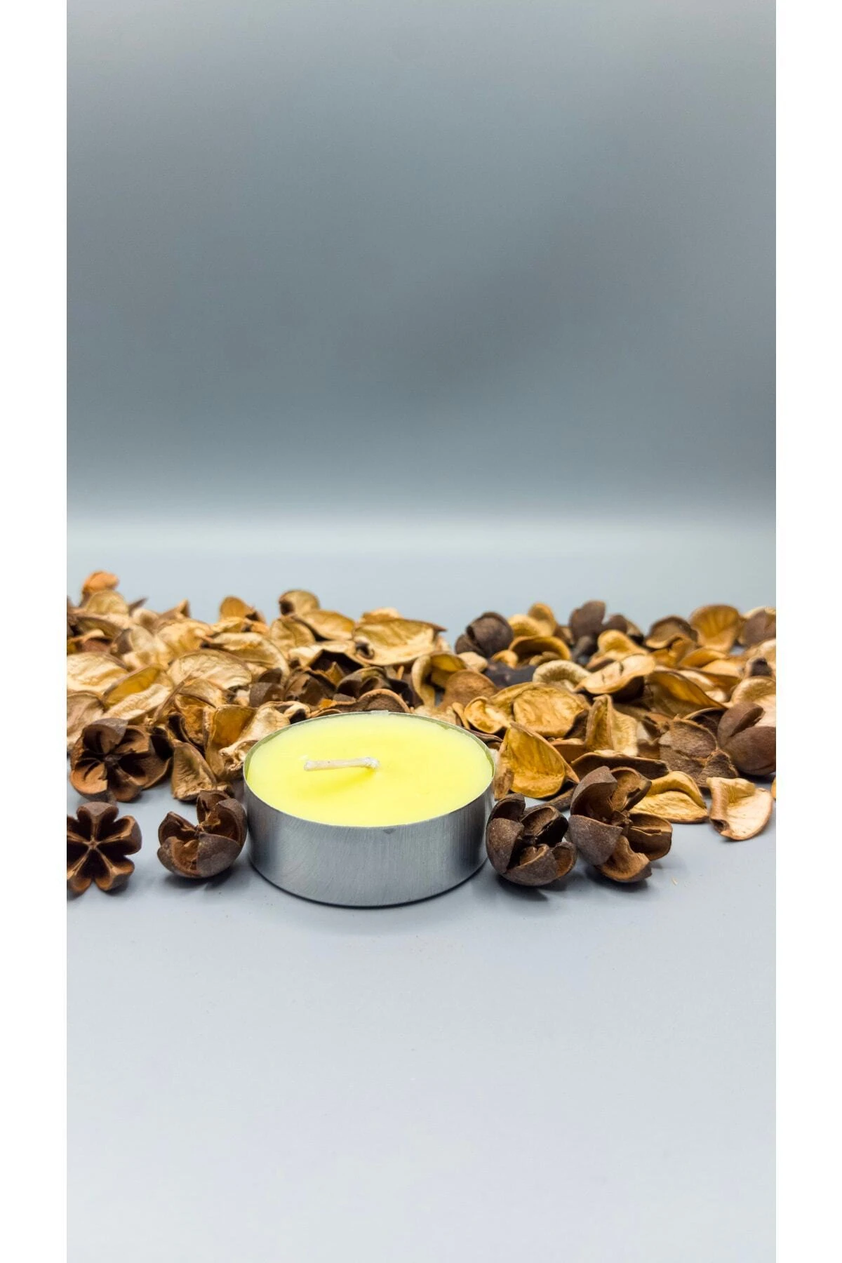 Tealight Mum Maxi Boy Soya Parafinli Narenciye Kokulu Sarı 600 Adet