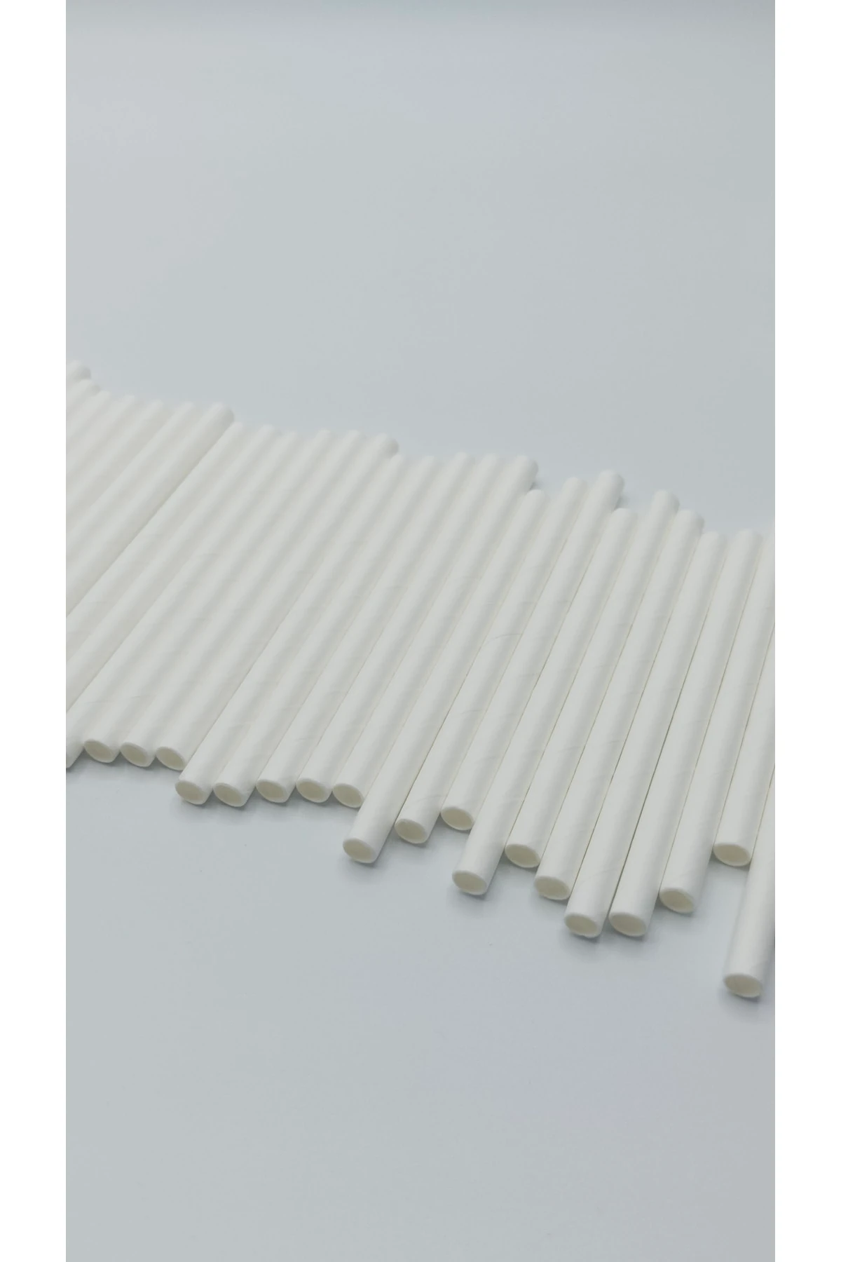 Kağıt Pipet Beyaz 100 Adet 6 Mm*10 Cm- Doğayla Dost Geri Dönüştürülebilir Kağıt Pipet