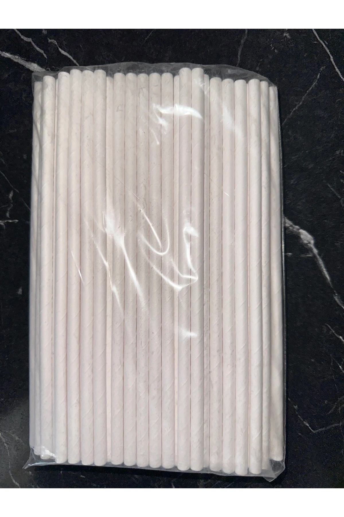 Kağıt Pipet Beyaz 100 Adet 8 Mm*24 Cm- Doğayla Dost Geri Dönüştürülebilir Kağıt Pipet