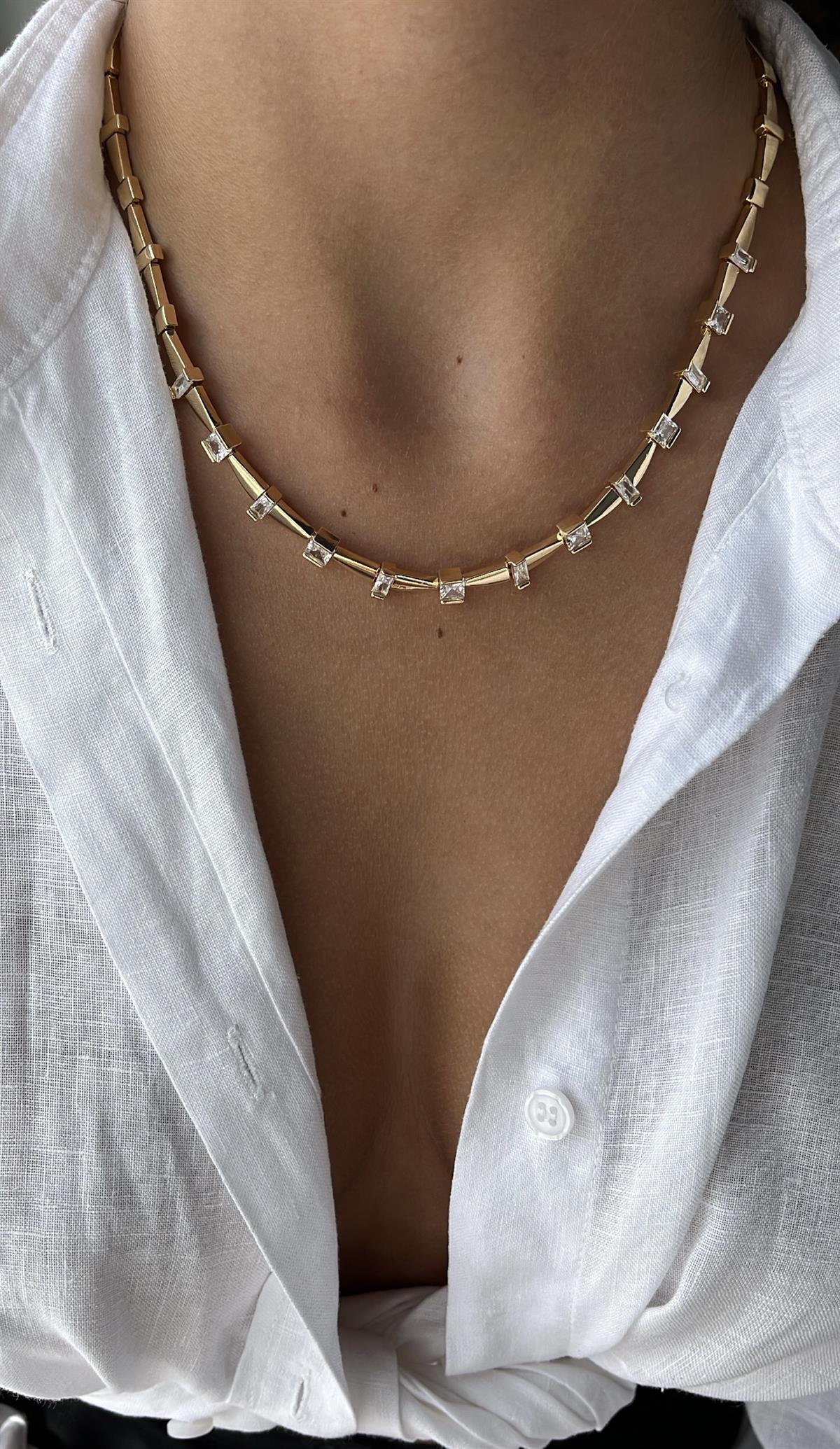 Özel seri kare taş plaka kolye