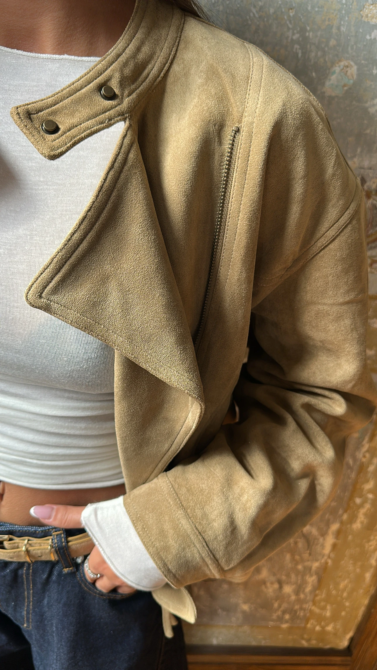 Premıum Süet Beige Ceket