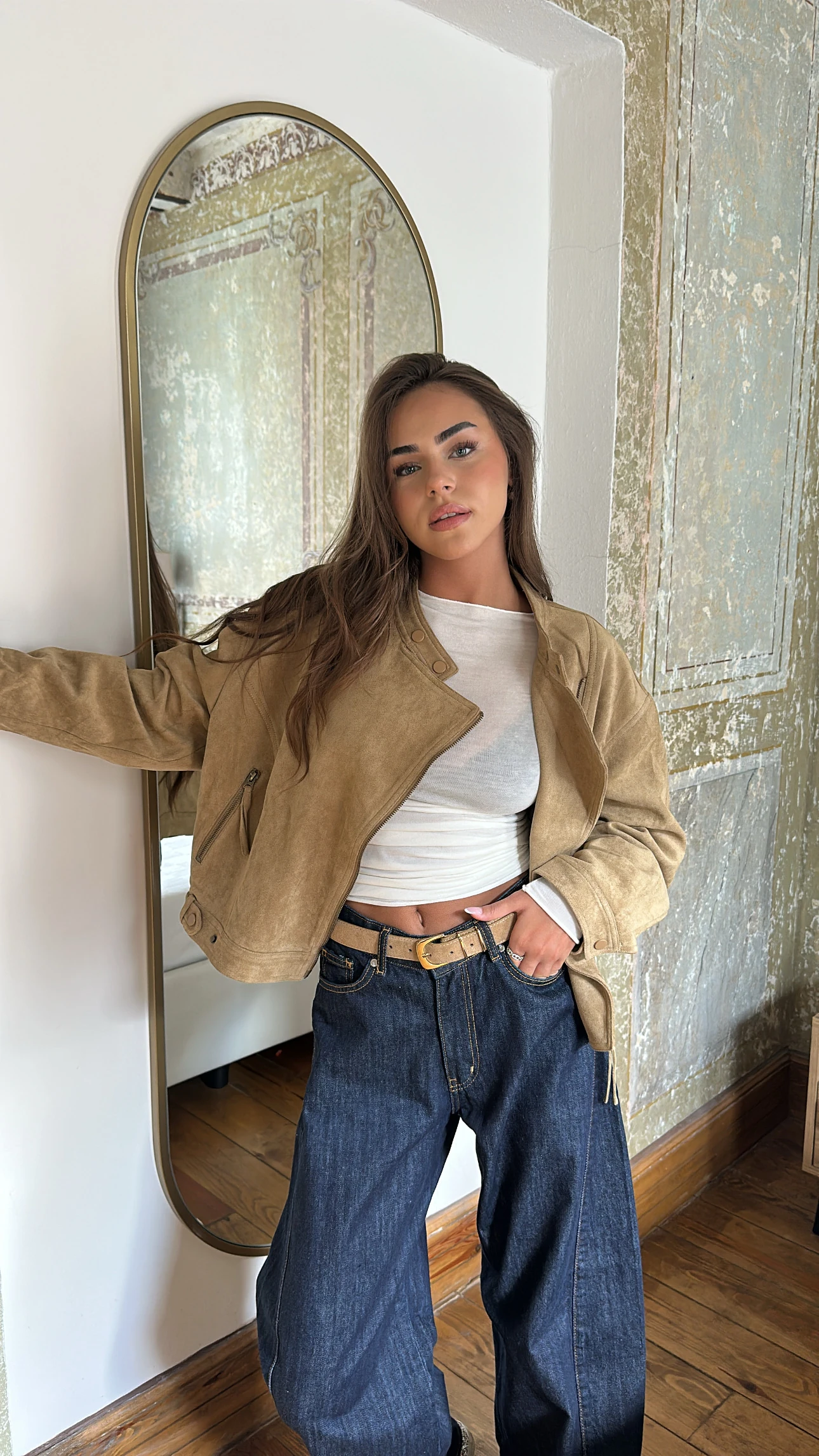 Premıum Süet Beige Ceket