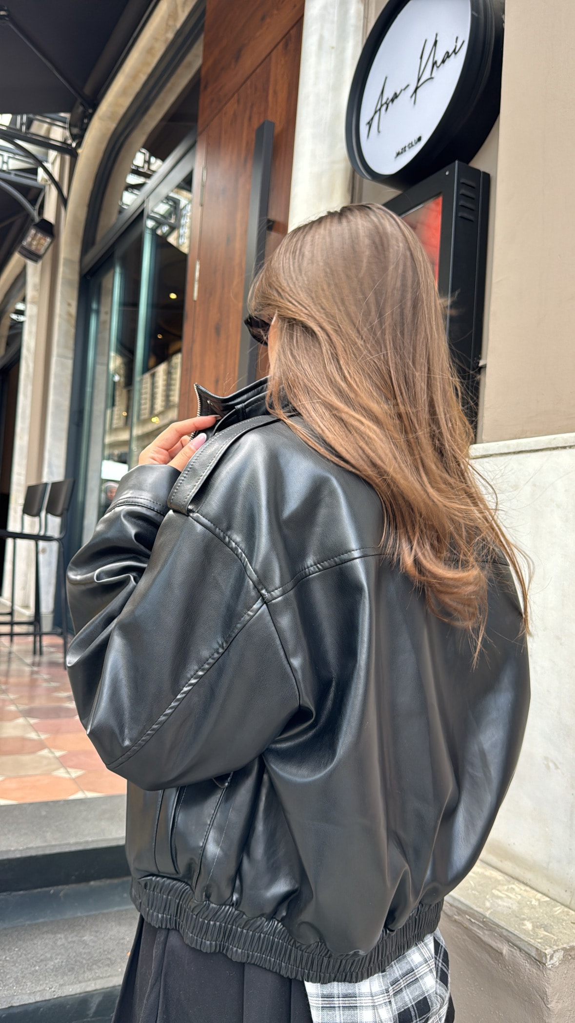 Kemer Detaylı Deri Ceket