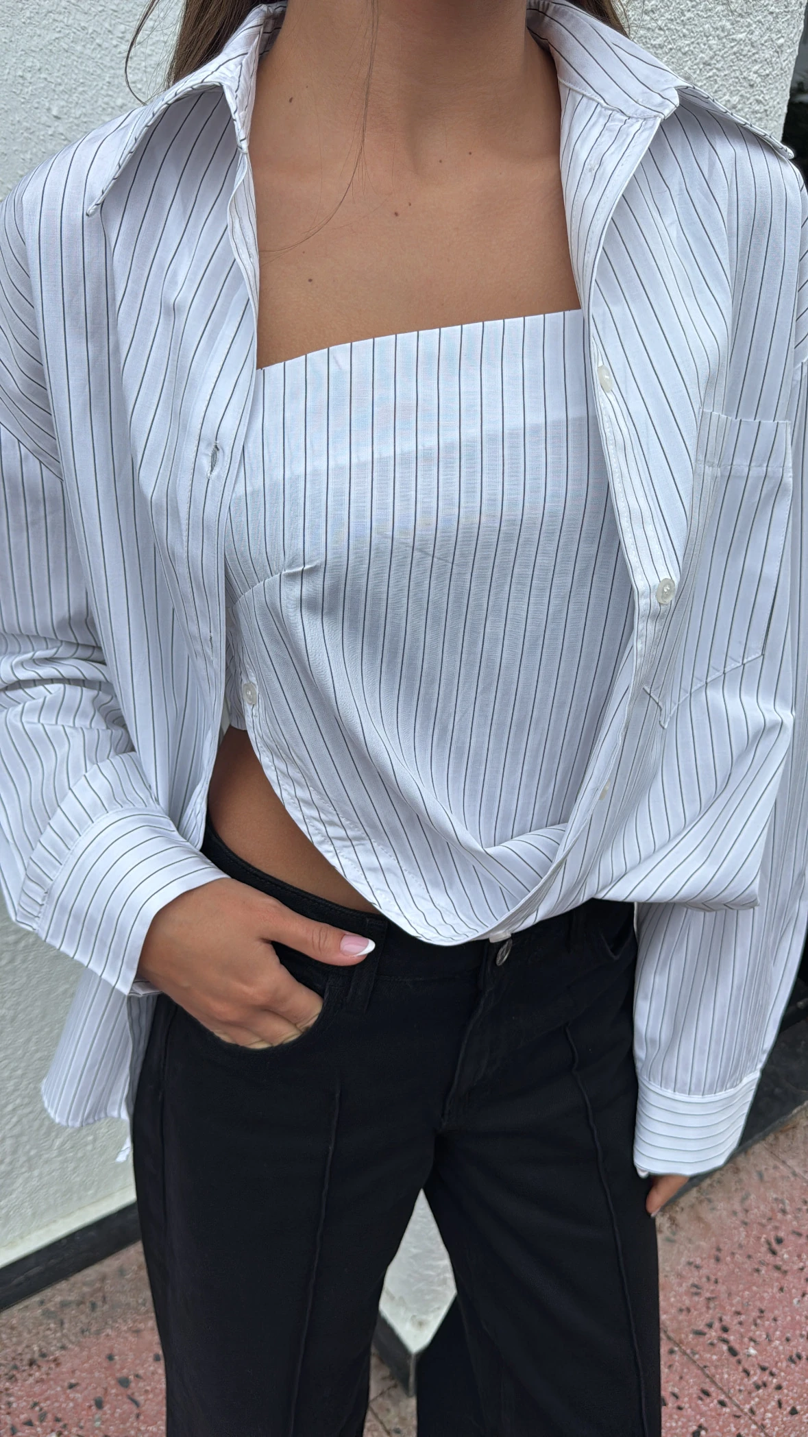 Çizgili Tasarım Gömlek