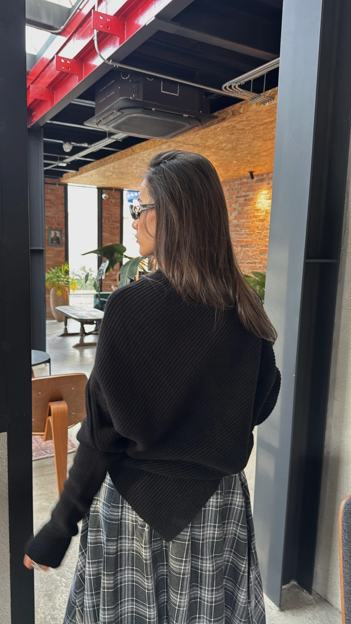 Asimetrik Triko Balıkçıl Kazak