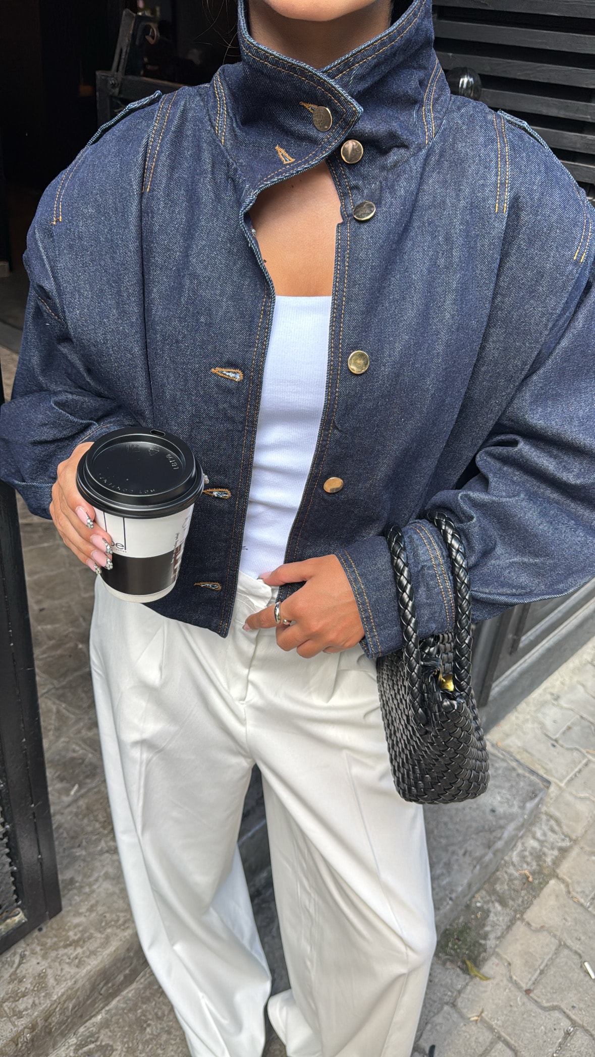 Premium Kot Apoletli Ceket 