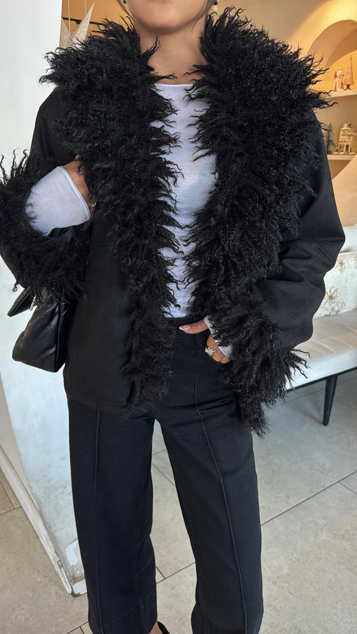 Kürklü Süet Kaban 