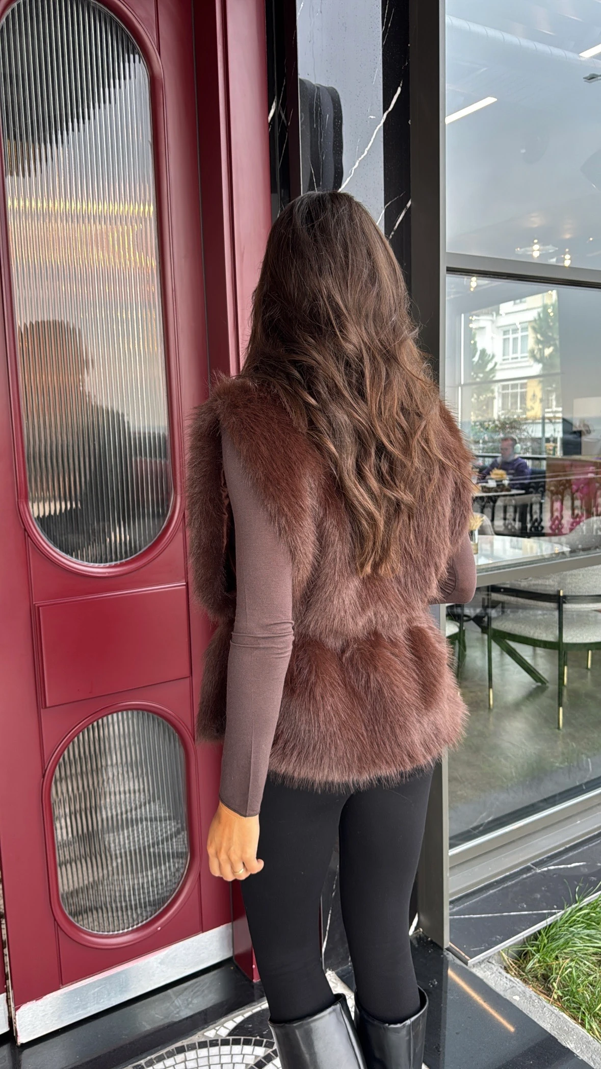 Acı Kahve Kürk Süveter 