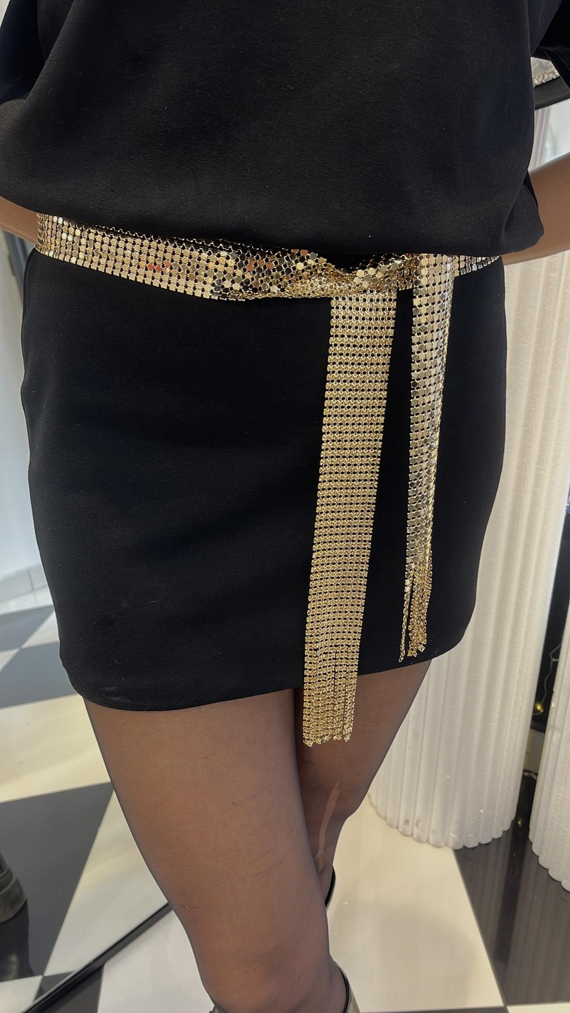 Püsküllü metal file atkı/kemer