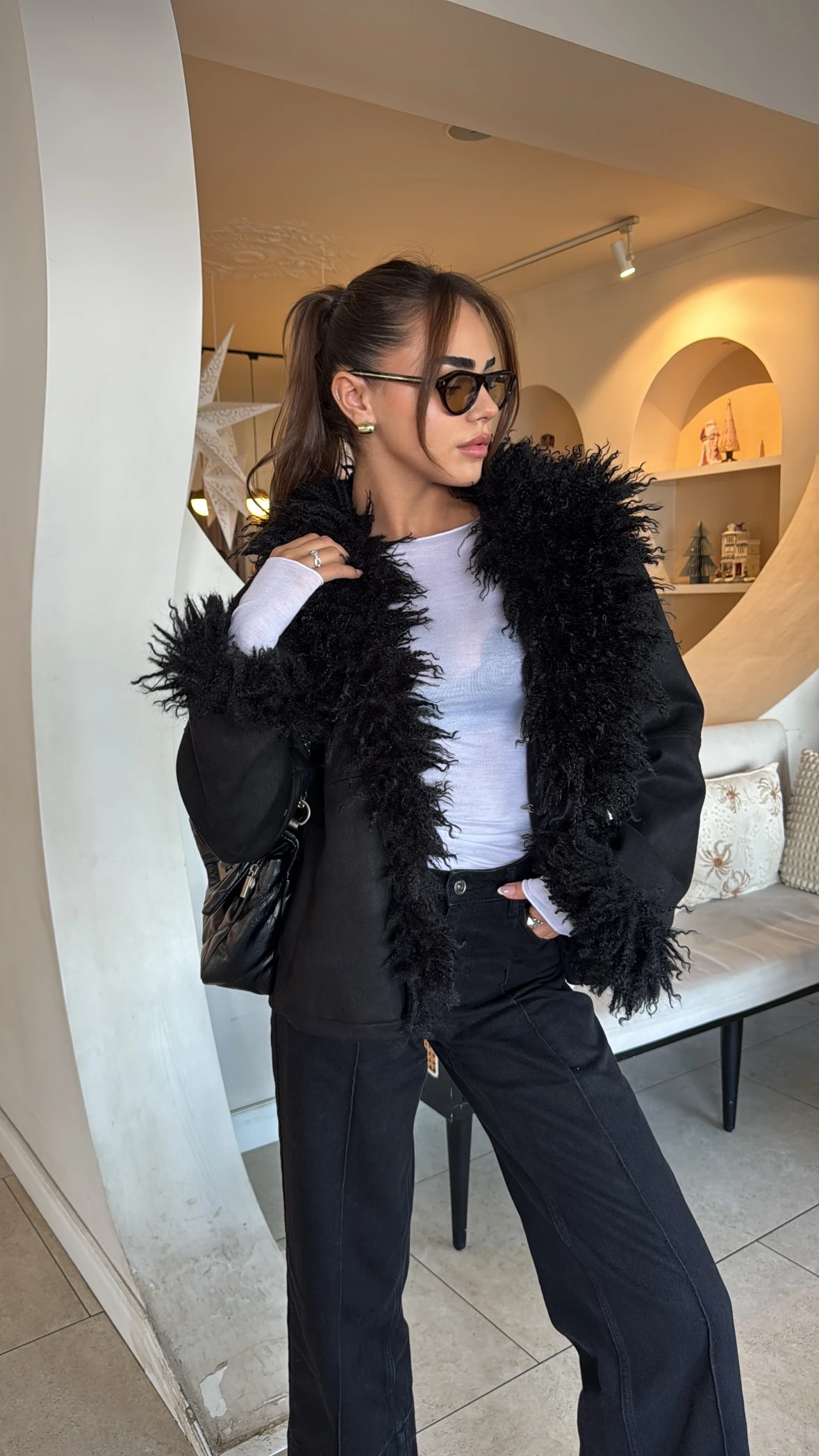 Kürklü Süet Kaban 