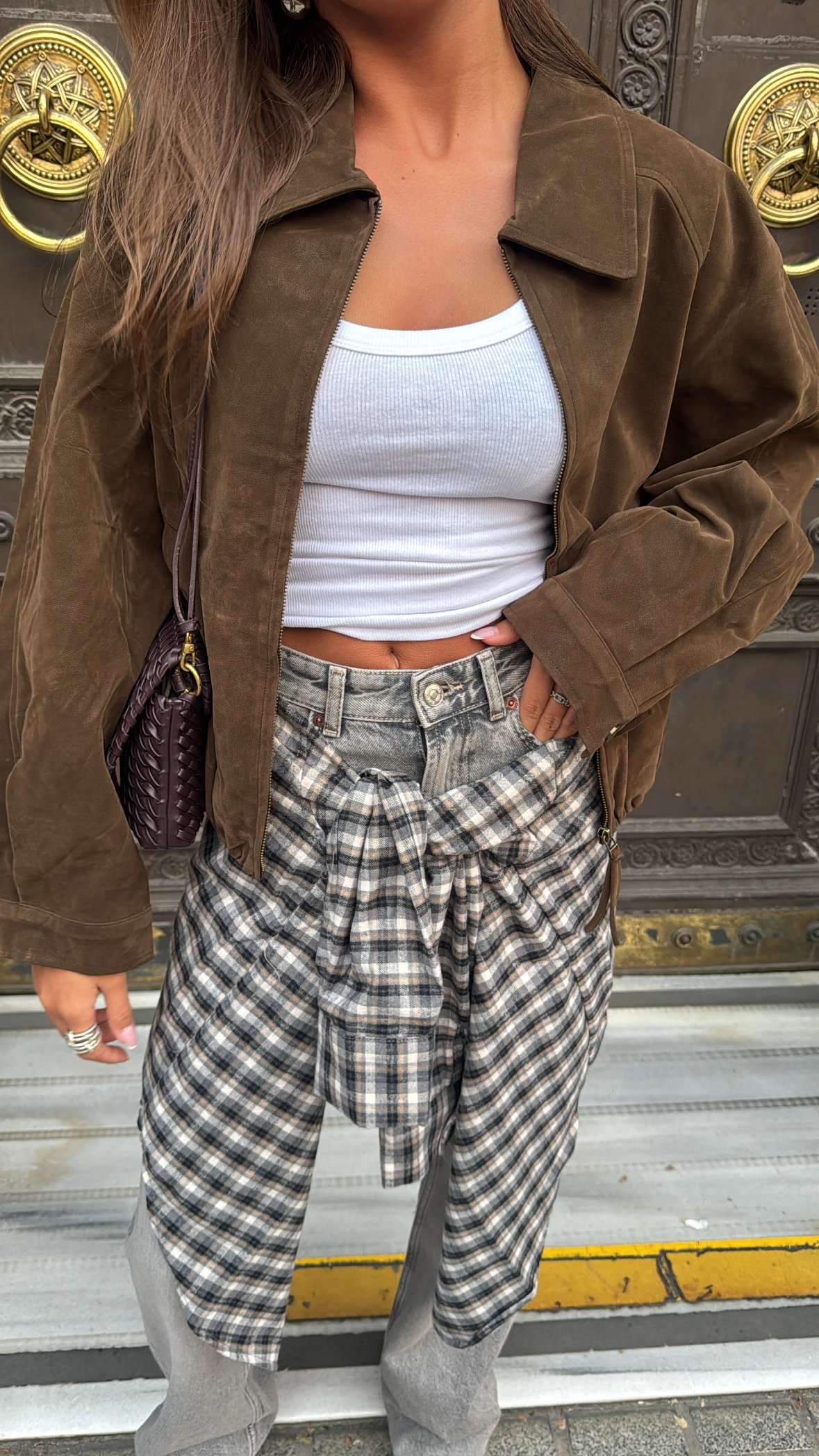 Premium Kahve Bomber Ceket 